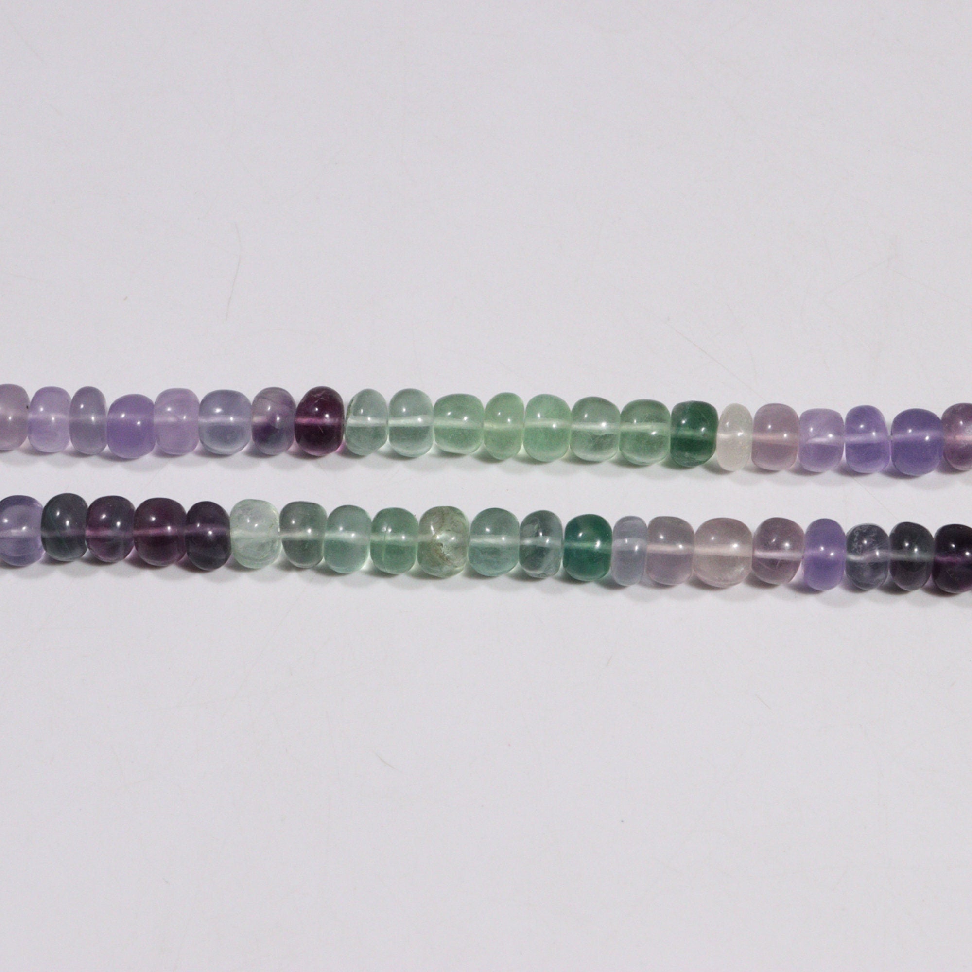 Natural Multi Fluorite Smooth Rondelle Beads, Multi Fluorite Beads, Multi Fluorite Jewelry Making Gemstone Beads, 18 Inch Strand