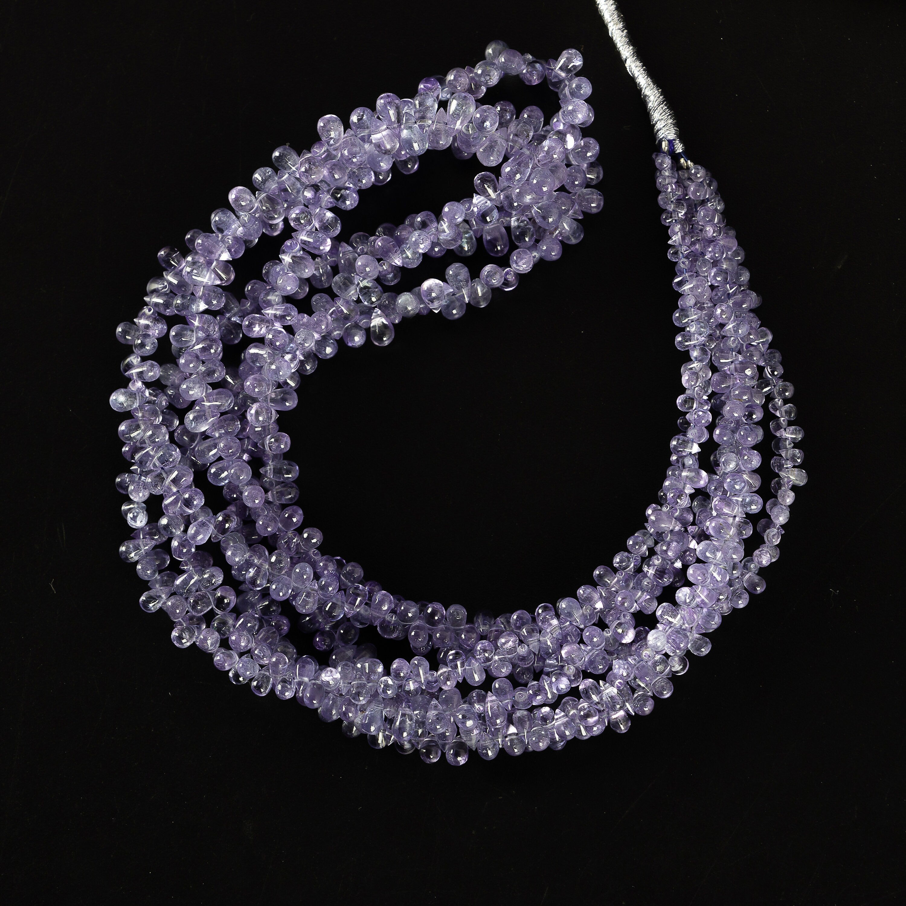 Natural Tanzanite Smooth Drops Beads, 2x2.5 To 3x4 mm, SKU2245