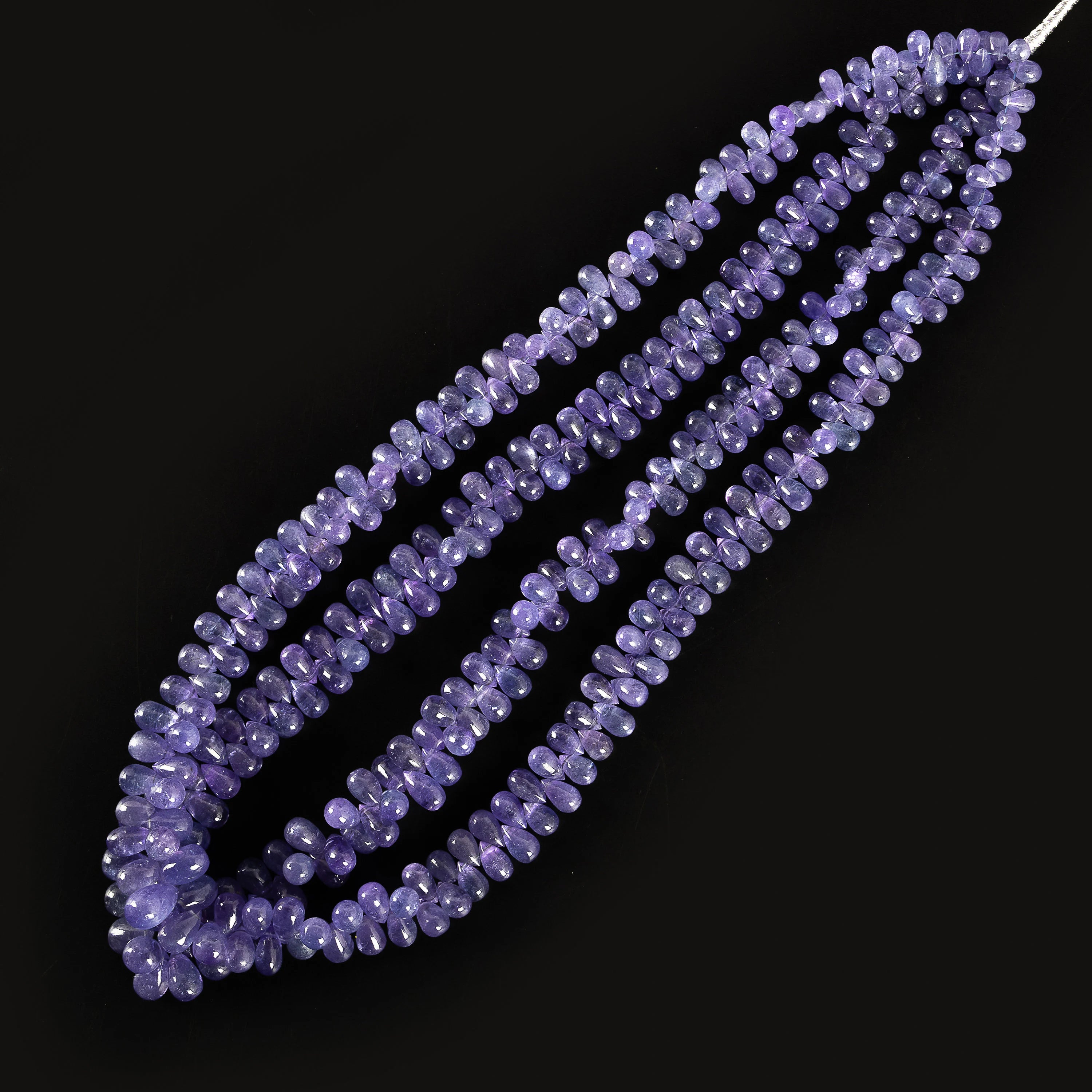 Natural Tanzanite Smooth Drops Beads, 3x5 To 6x9 mm, 16 Inch Strand, SKU2248