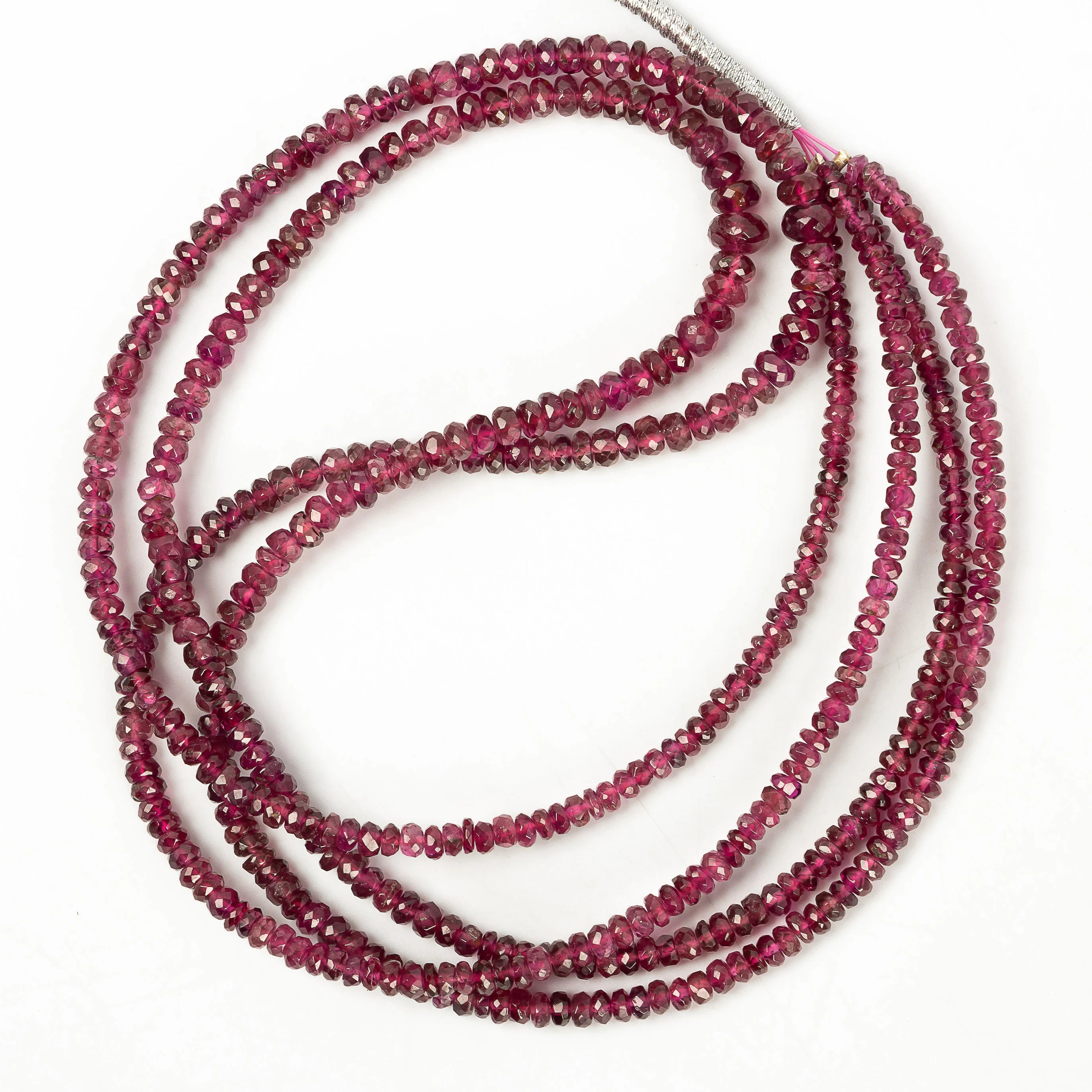 Pink Tourmaline Beads, Rubellite Tourmaline Faceted Beads, 2.5 To 4.5 mm, SKU2253