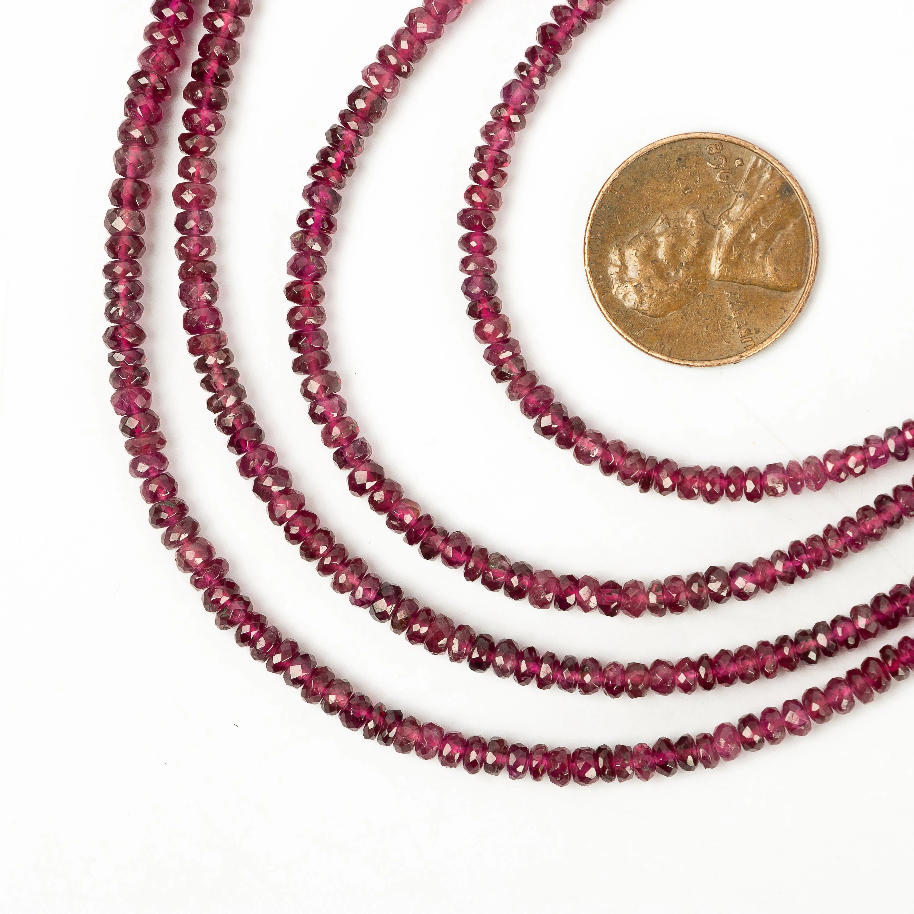 Pink Tourmaline Beads, Rubellite Tourmaline Faceted Beads, 2.5 To 4.5 mm, SKU2253