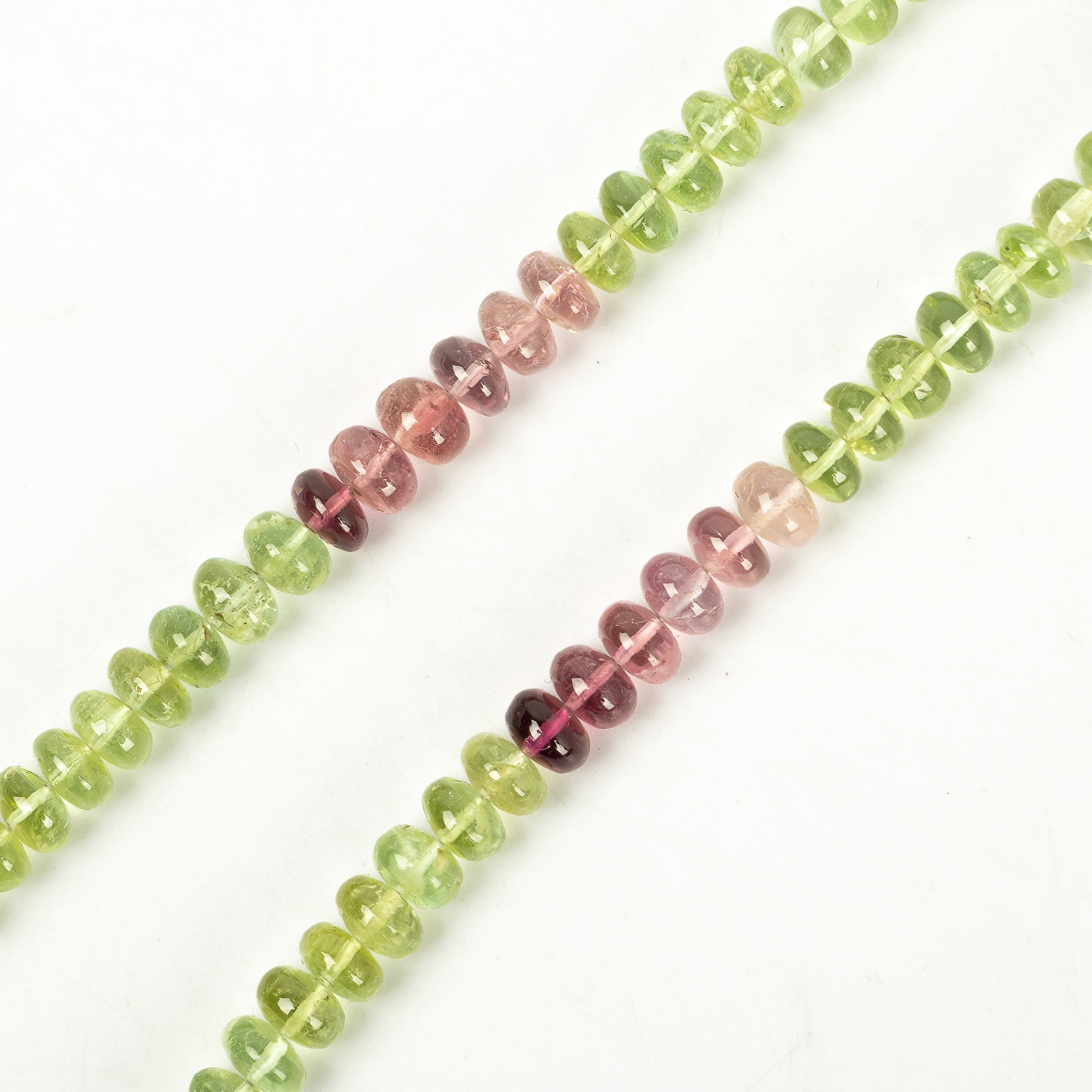 Natural Multi Tourmaline Smooth Rondelle Beads, 5 To 6 mm, Tourmaline Gemstone Beads, SKU2256