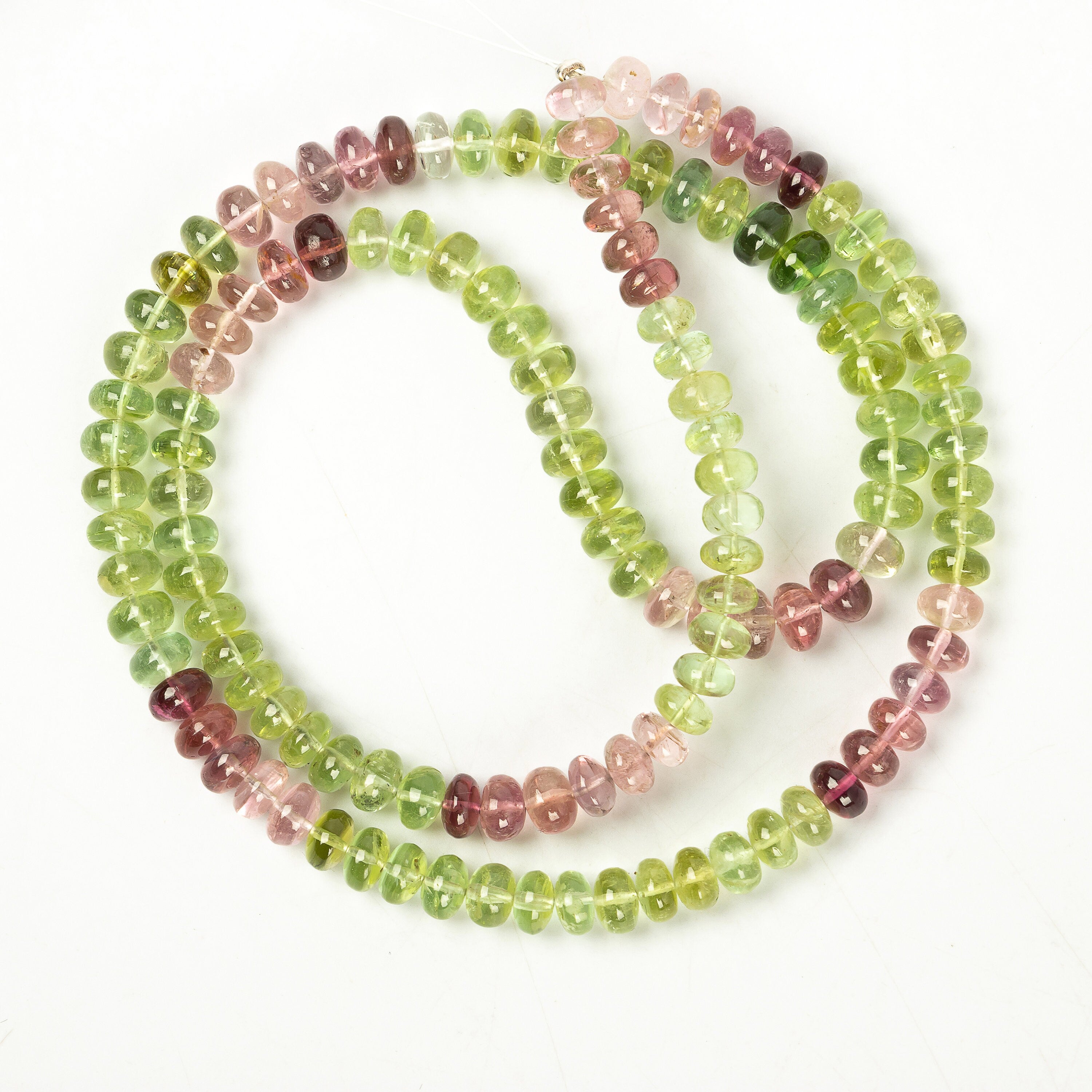 Natural Multi Tourmaline Smooth Rondelle Beads, 5 To 6 mm, Tourmaline Gemstone Beads, SKU2256