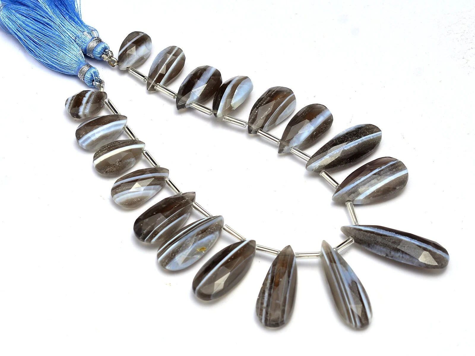 Blue Boulder Opal Faceted Pear , 9x14 mm To 11x38 mm, Blue Opal Pear , Black Blue Opal, Opal Handmade Jewelry Making Beads, 8 Inch