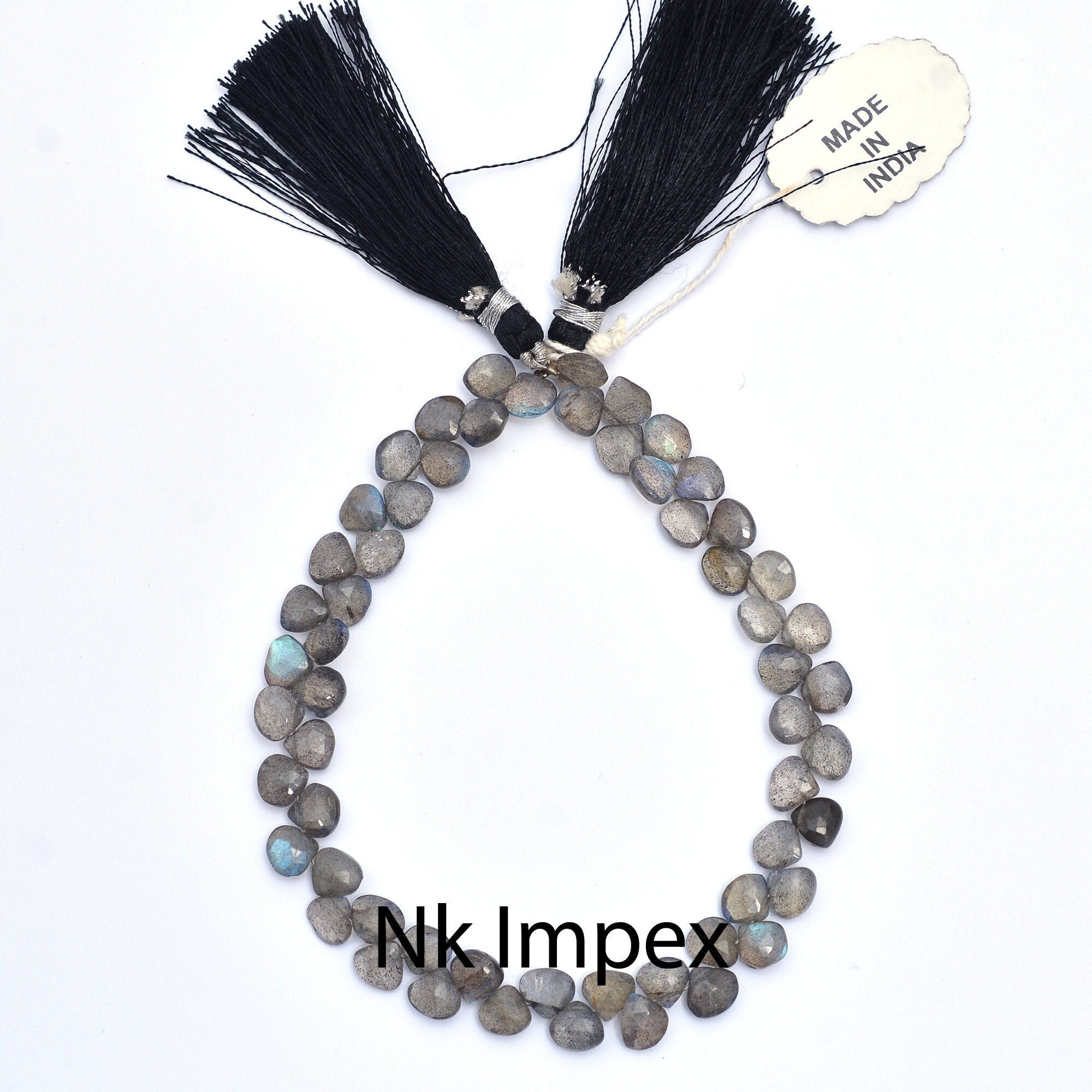 Natural Labradorite Faceted Heart Shape Beads, Labradorite Heart Shape, Grey Blue Heart Shape Beads, Labradorite Heart Jewelry Beads,SKU 148