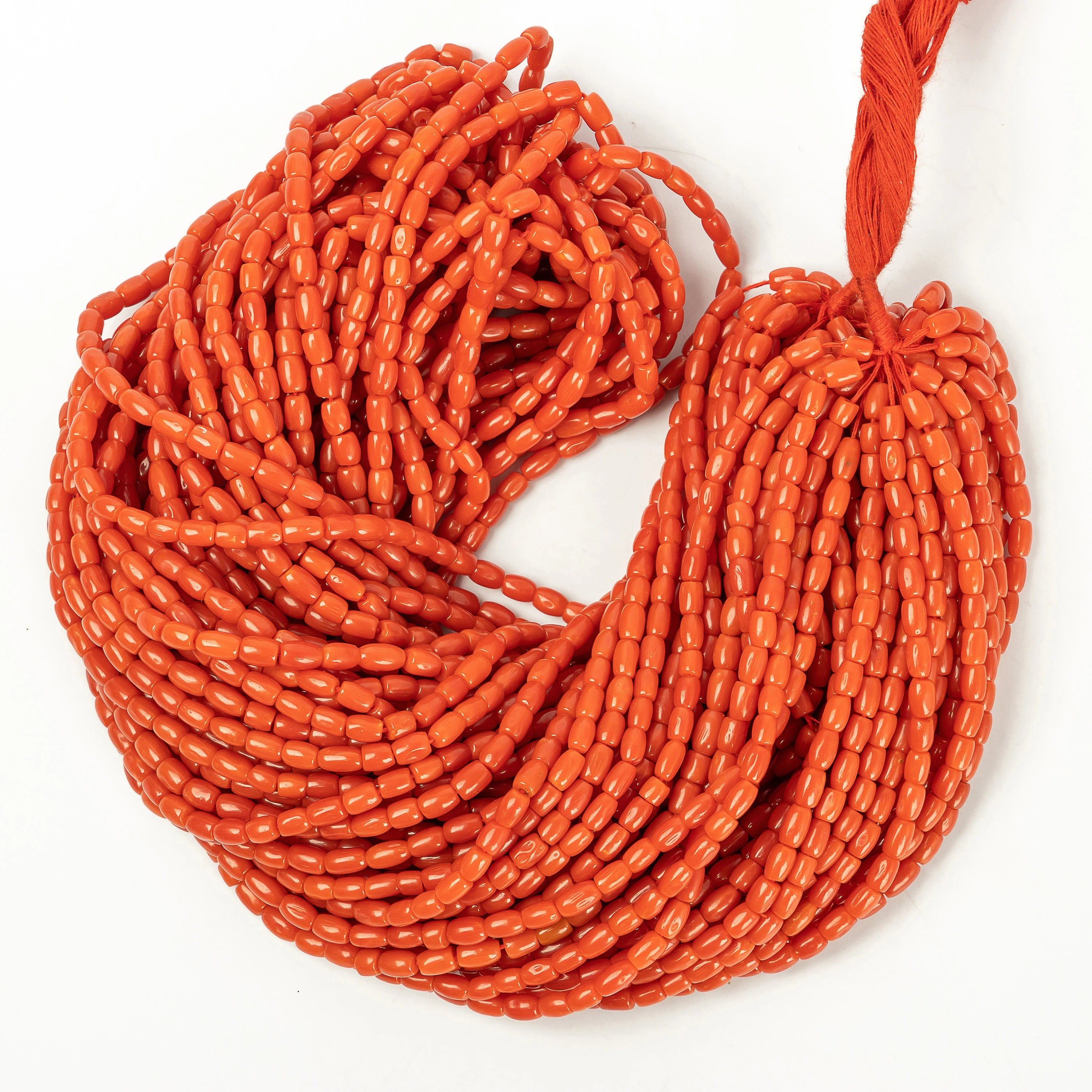 AA Quality Red Coral Smooth Tube Beads, Red Coral Tube Beads, 2189