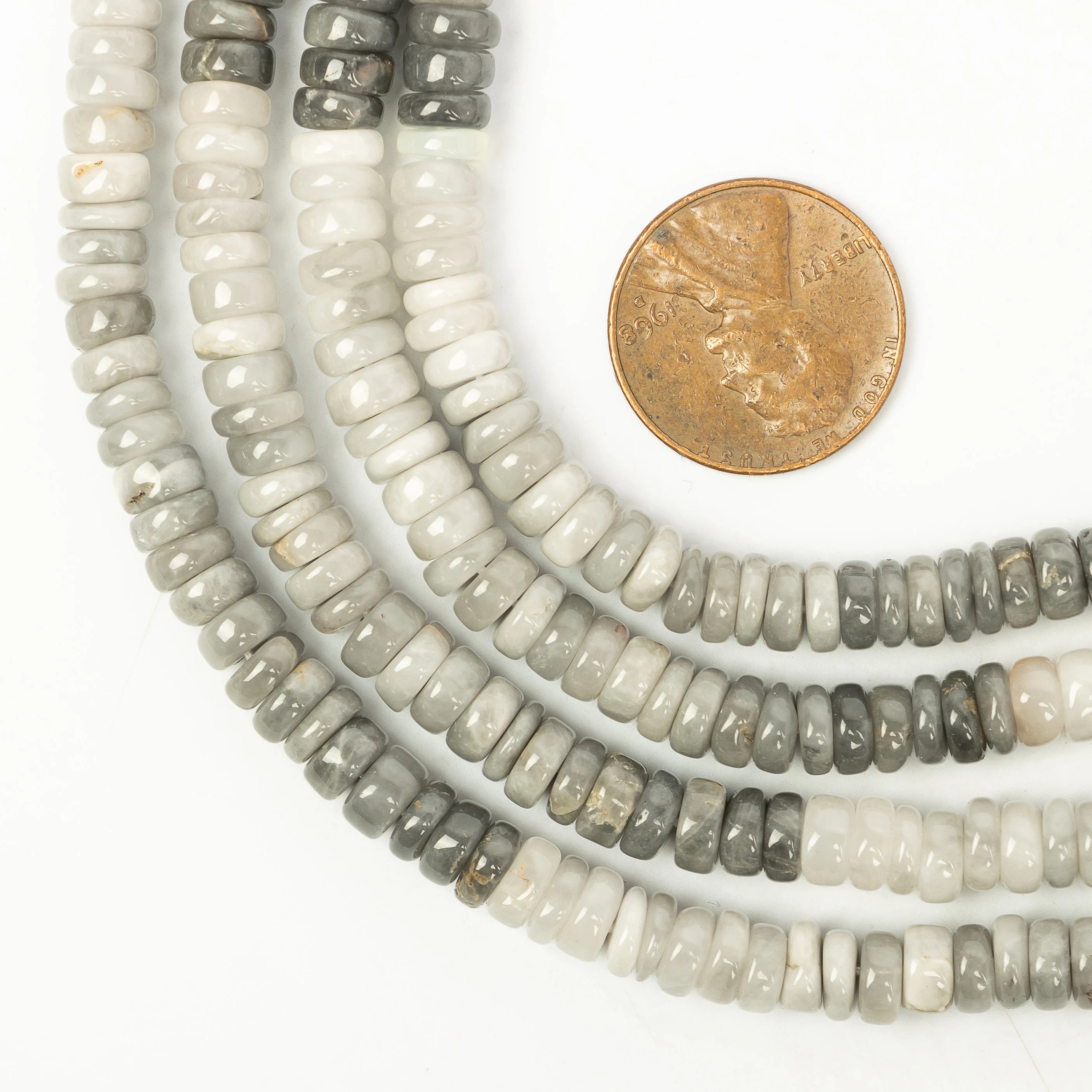 Natural Cat's Eye Smooth Tyre Beads, Cat's Eye Heishi Beads, SKU2207