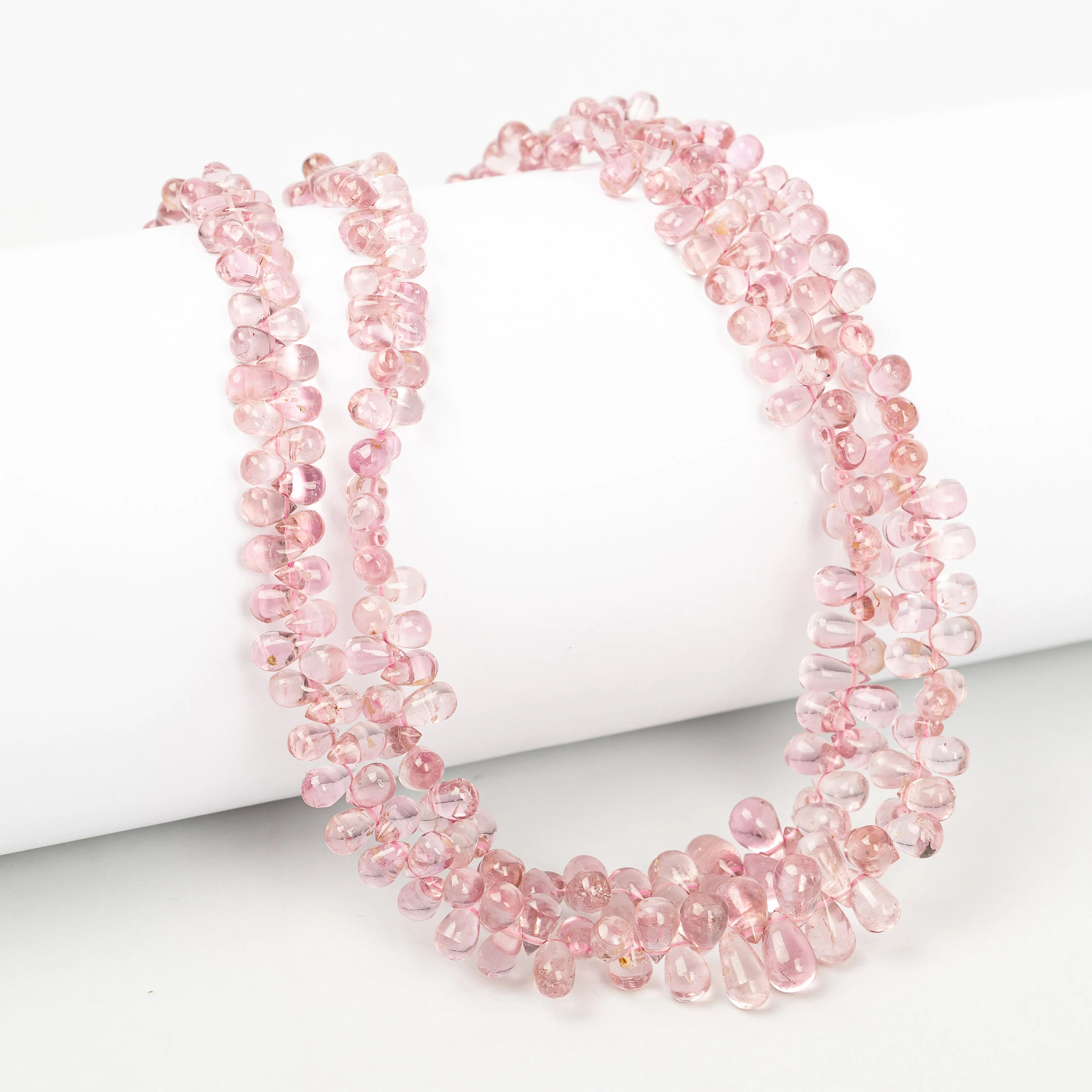 Pink Tourmaline Smooth Teardrop Beads, 2x3 mm To 4.5x8 mm Beads, SKU2250