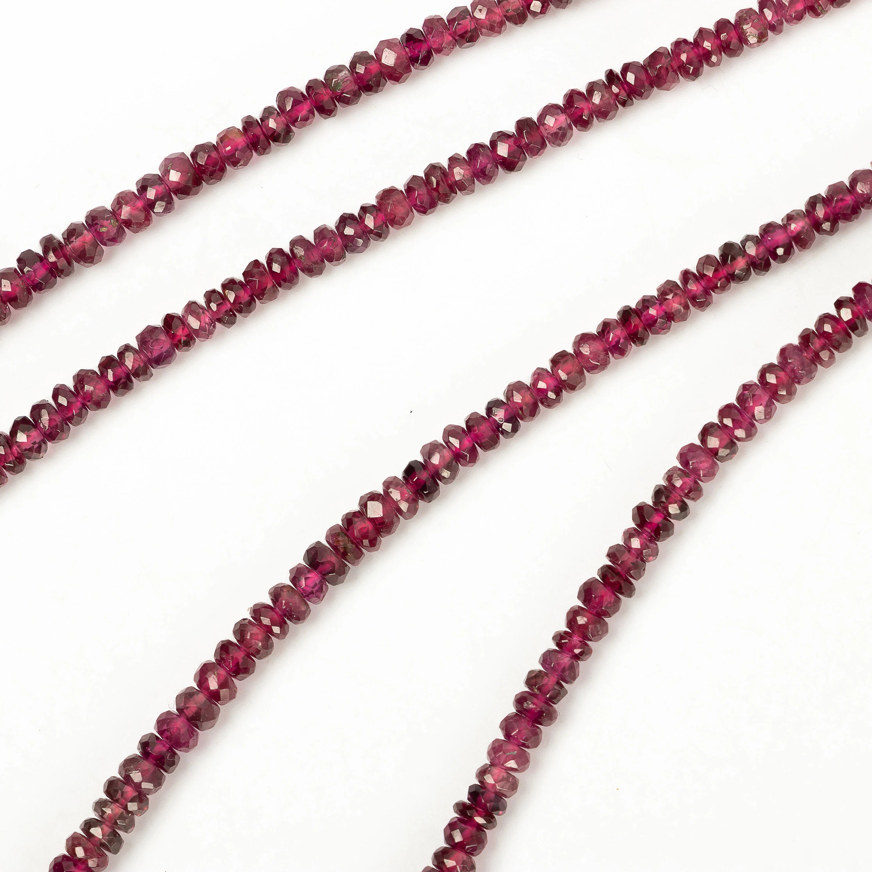 Pink Tourmaline Beads, Rubellite Tourmaline Faceted Beads, 2.5 To 4.5 mm, SKU2253
