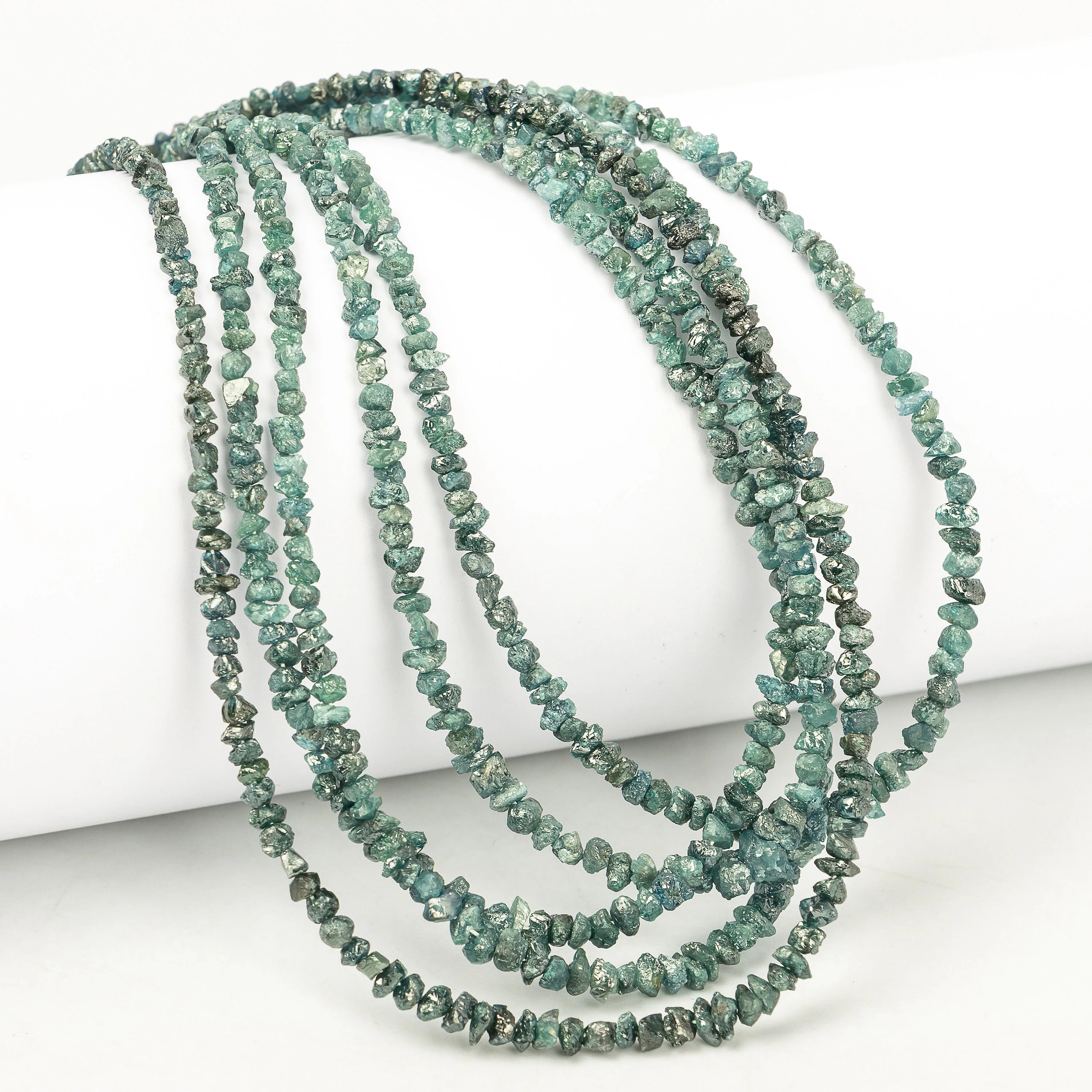 Blue Uncut Diamond Beads, Blue Diamond Organic Raw Beads, SKU2264