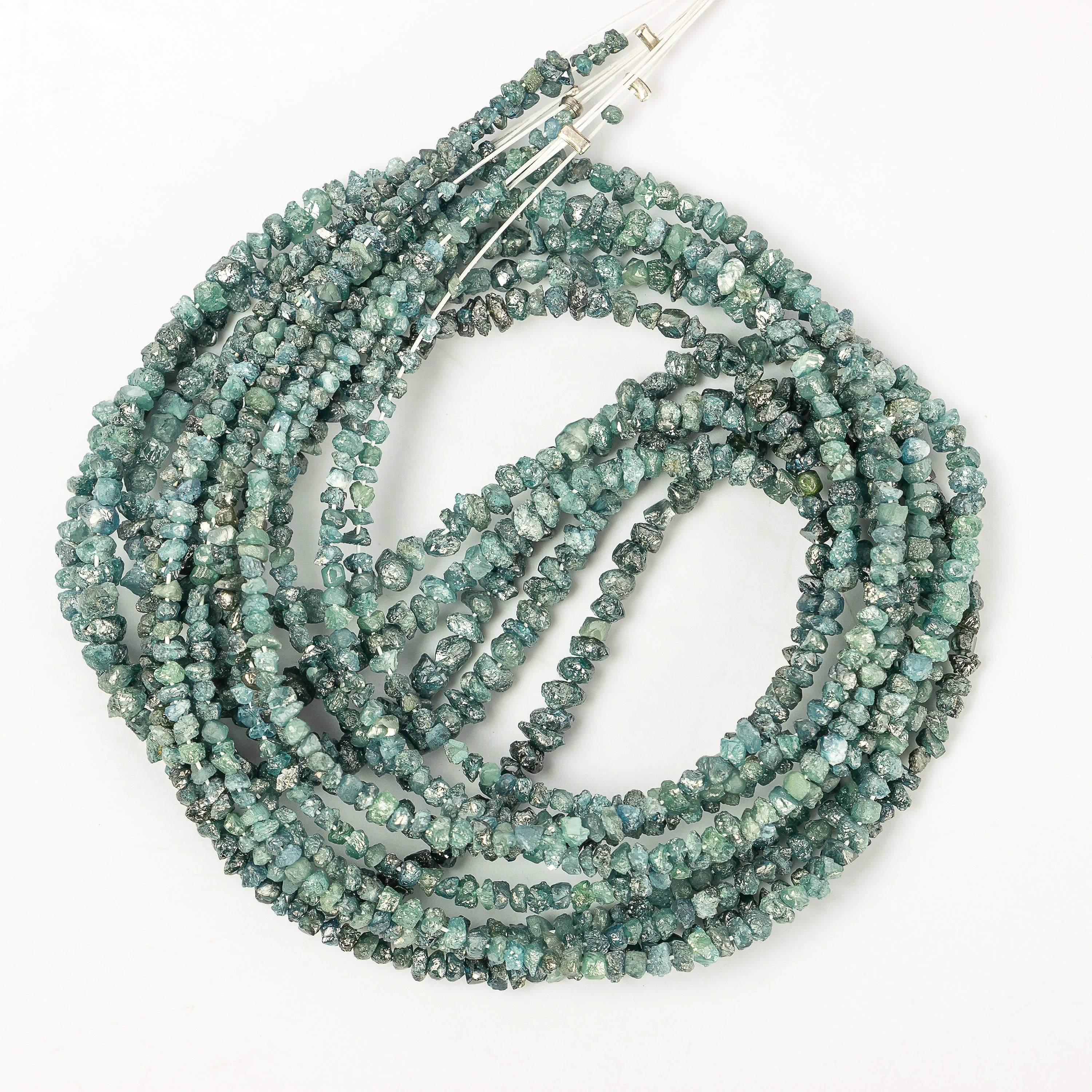 Blue Uncut Diamond Beads, Blue Diamond Organic Raw Beads, SKU2264