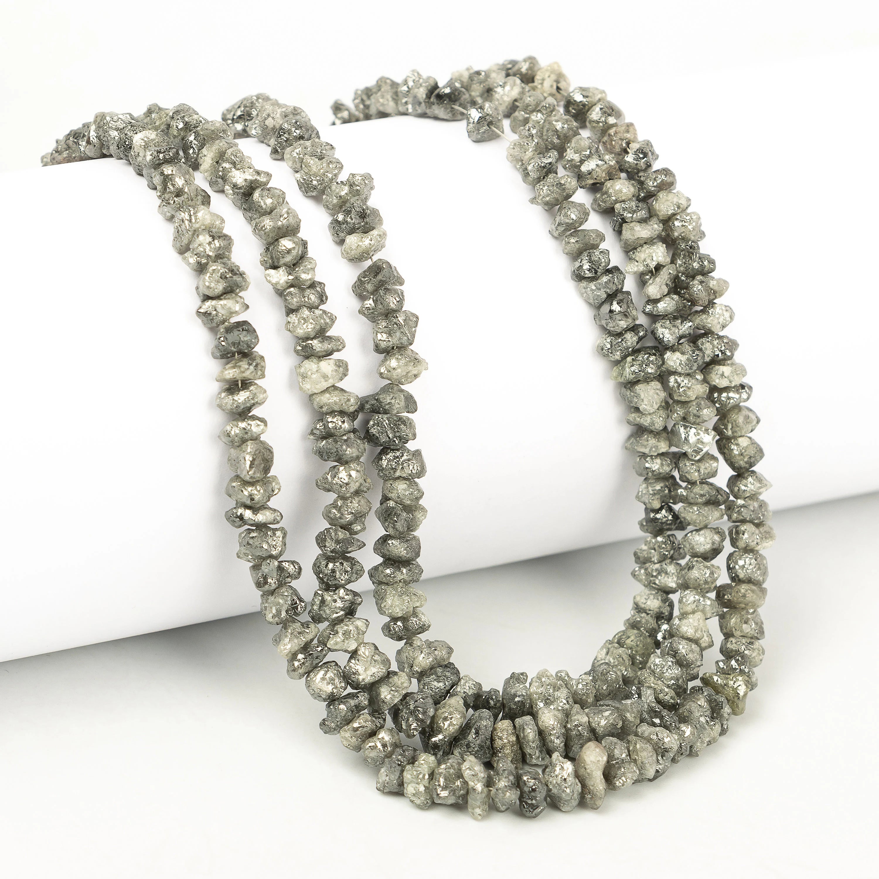 Grey Diamond Uncut Beads, Rough Diamond Uncut Beads, SKU2267