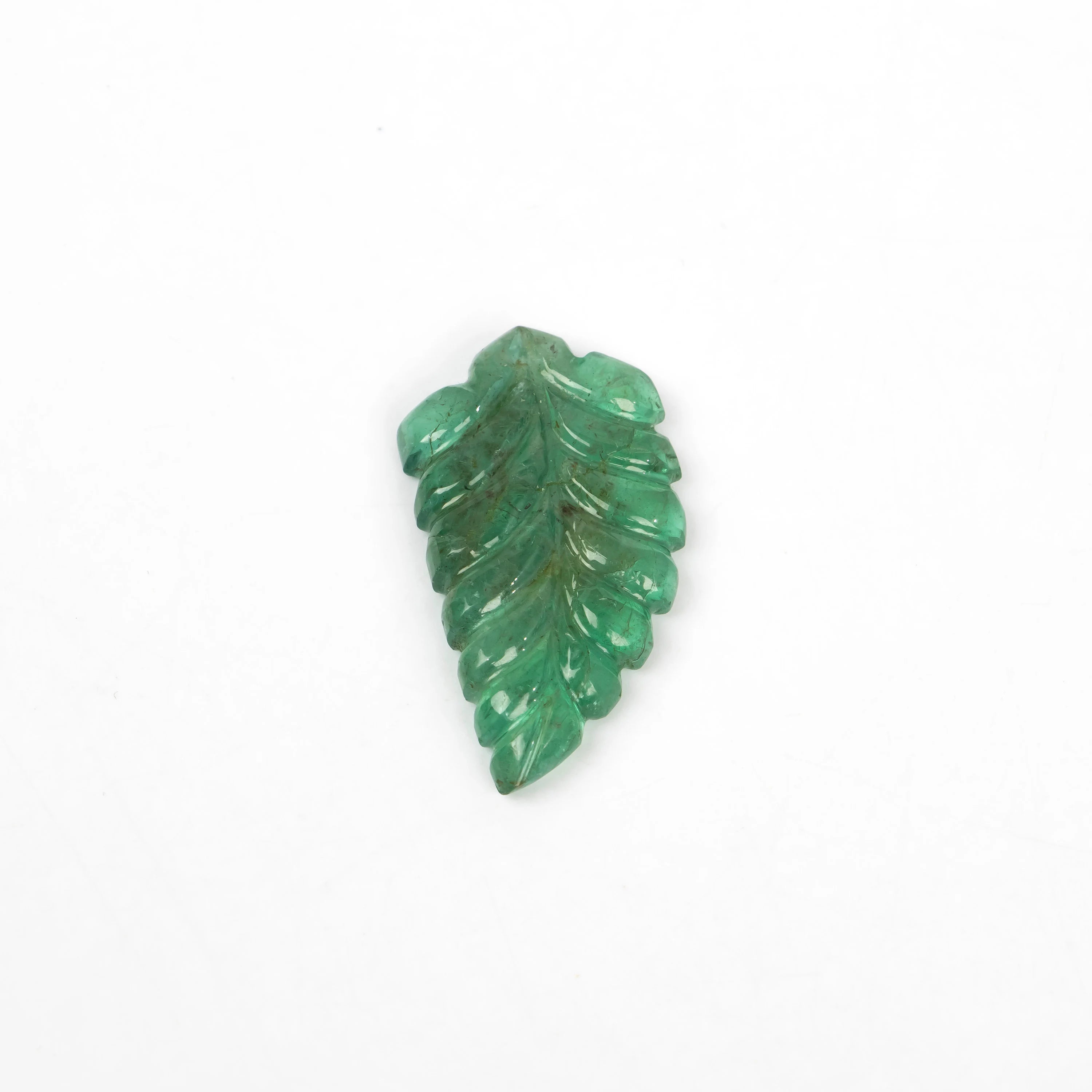 Natural Emerald Leaf Shape Gemstone, Leaf Carving Emerald Loose Gemstone, Gemstone Leaf Carving, Jewelry Making Gemstone Beads