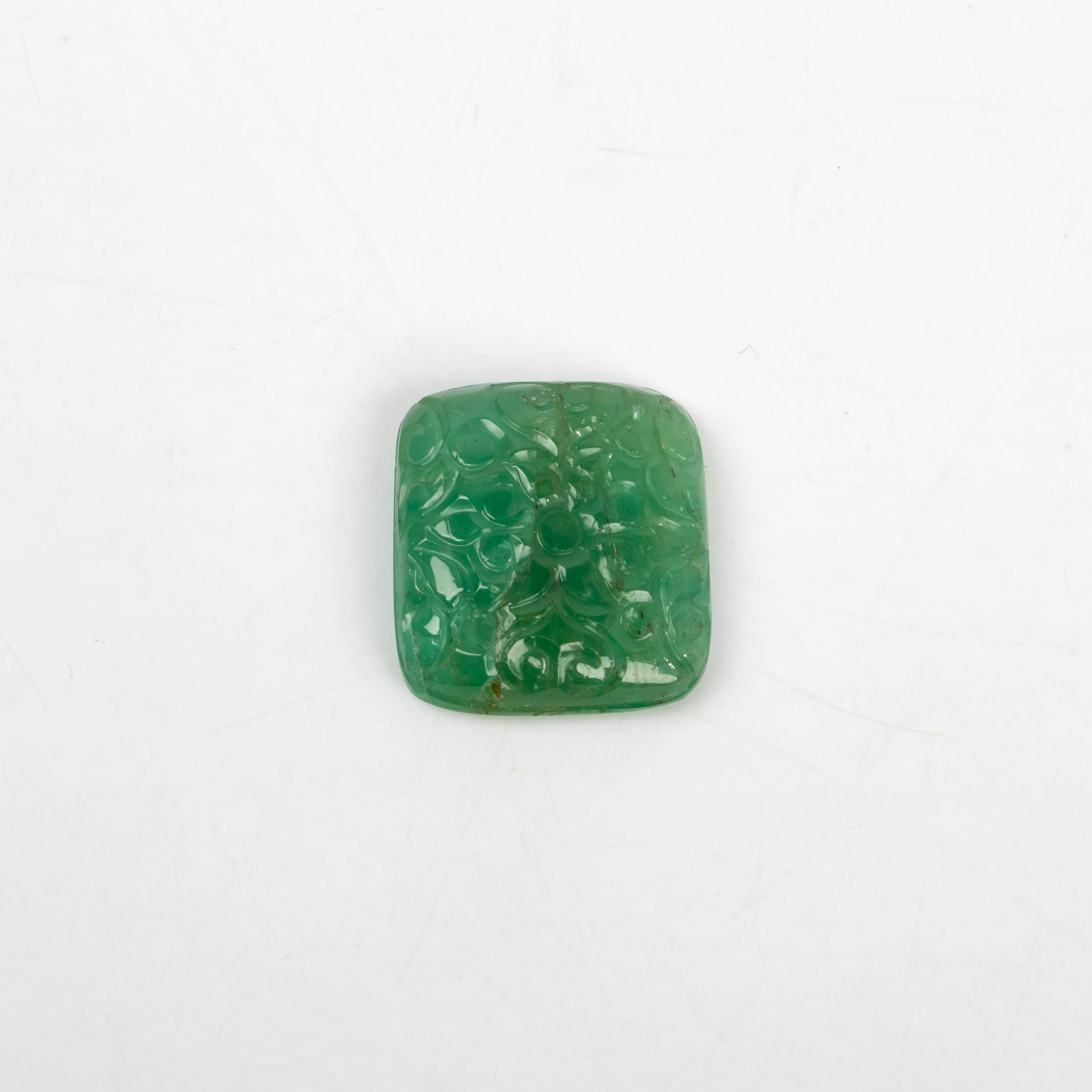 Natural Emerald Fancy Shape Gemstone, Emerald Fancy Carving Loose Gemstone, Emerald Jewelry Making Handmade Carving Gemstone