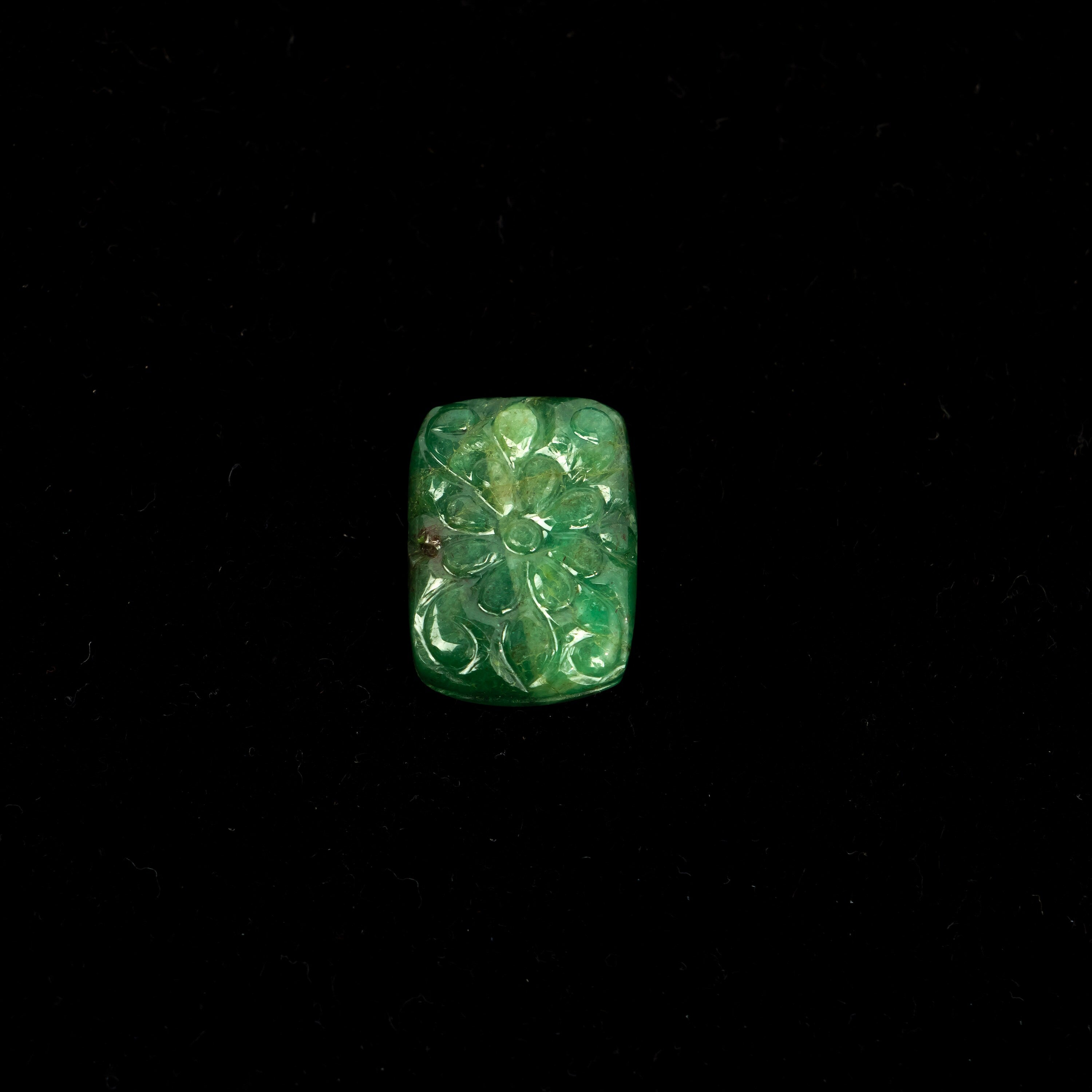 Natural Emerald Fancy Shape Gemstone, Emerald Fancy Carving Loose Gemstone, Emerald Jewelry Making Handmade Carving Gemstone