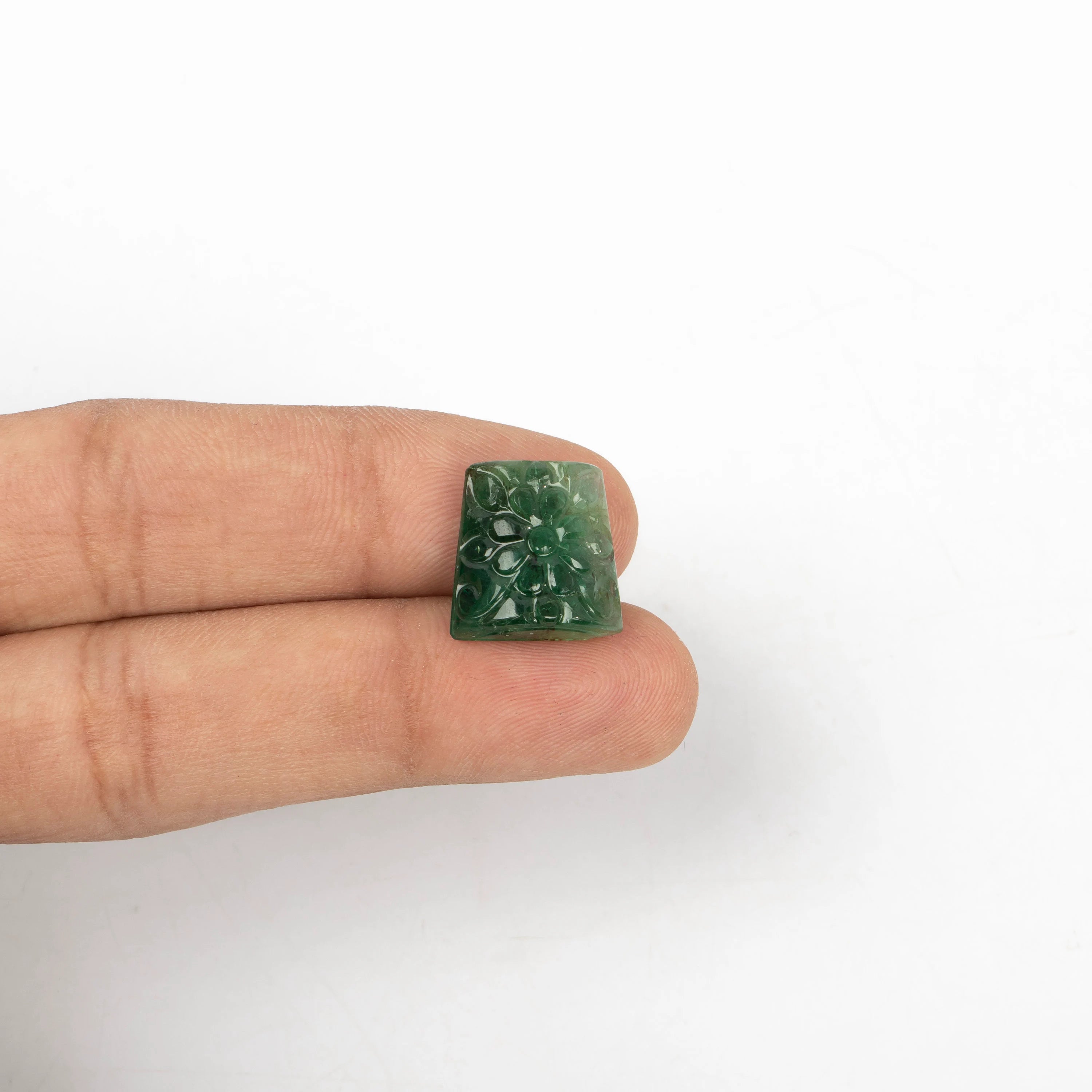 Natural Emerald Fancy Shape Gemstone, Emerald Fancy Carving Loose Stone, SKU2277
