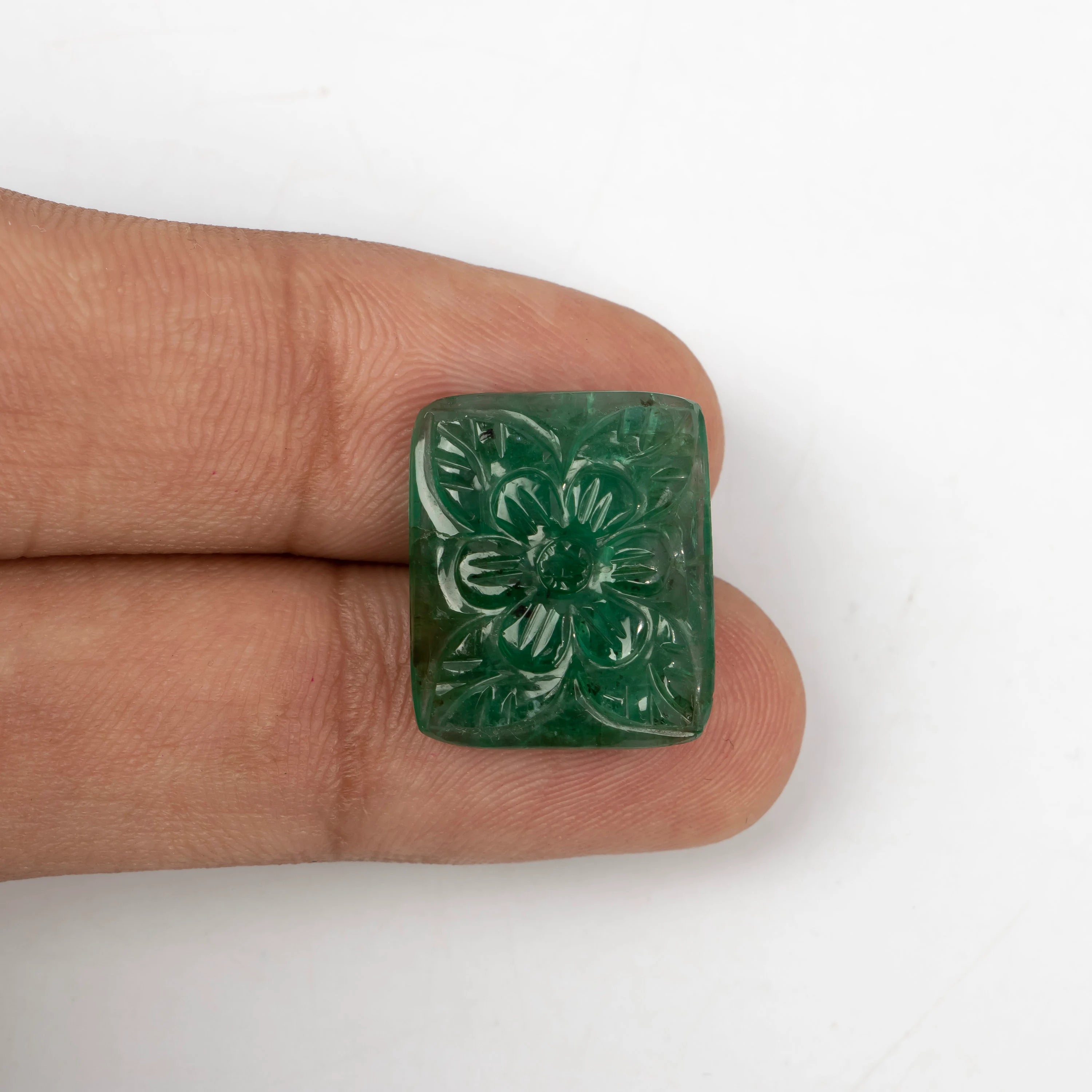 Natural Emerald Fancy Shape Gemstone, Emerald Fancy Carving Loose Gemstone, Emerald Jewelry Making Handmade Carving Gemstone