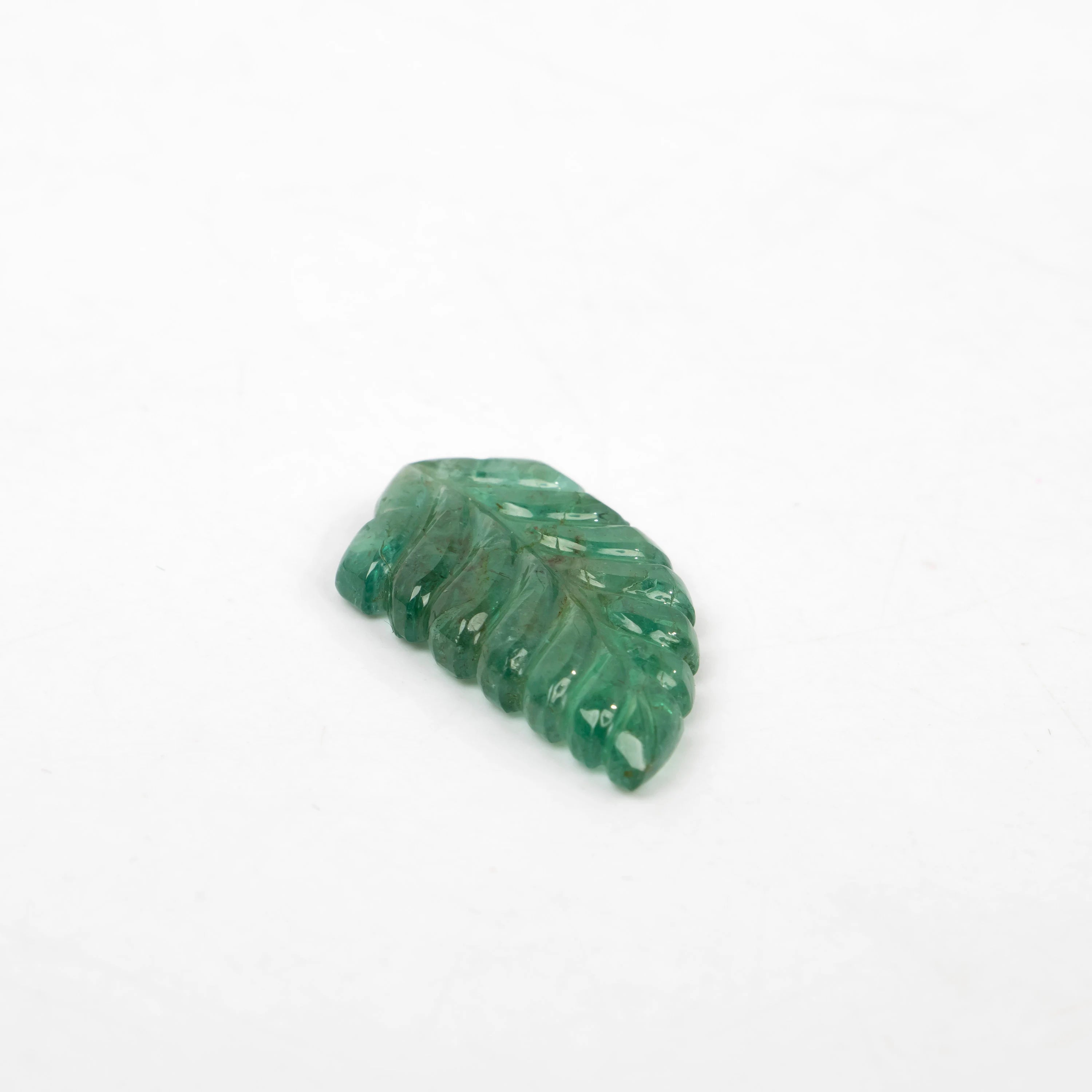 Natural Emerald Leaf Shape Gemstone, Leaf Carving Emerald Loose Gemstone, Gemstone Leaf Carving, Jewelry Making Gemstone Beads