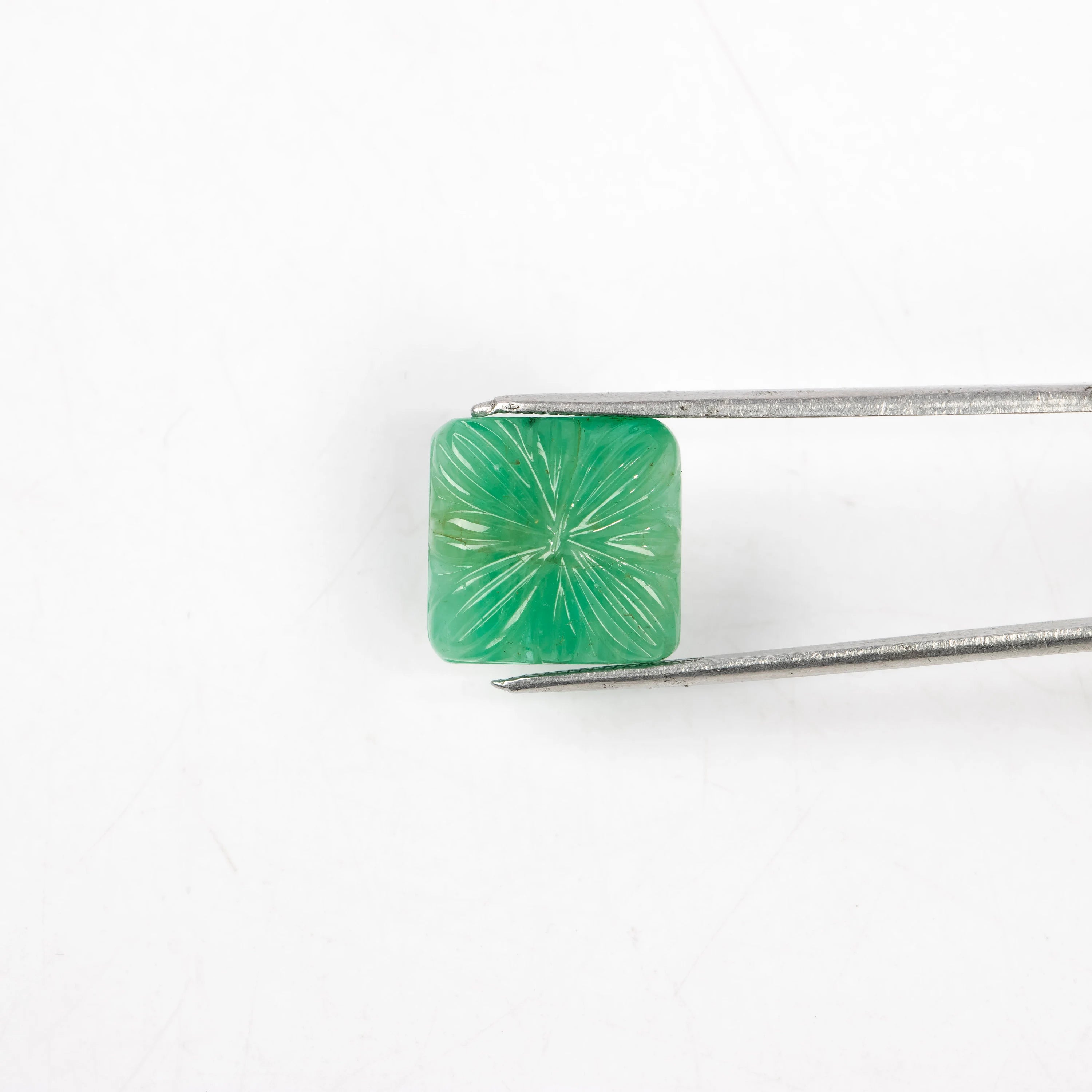 Natural Emerald Three Piece Set Fancy Shape Gemstone, Emerald Fancy Carving Loose Gemstone, Jewelry Making Carving Gemstone