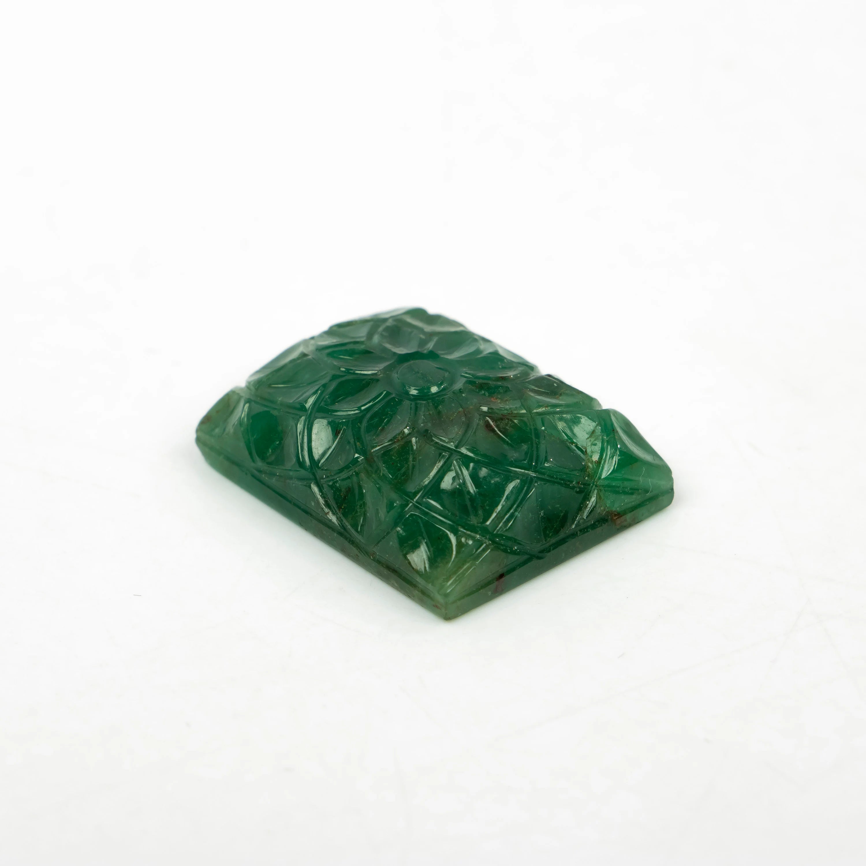 Natural Emerald Fancy Shape Gemstone, Emerald Fancy Carving Loose Gemstone, Emerald Jewelry Making Handmade Carving Gemstone SKU 2302