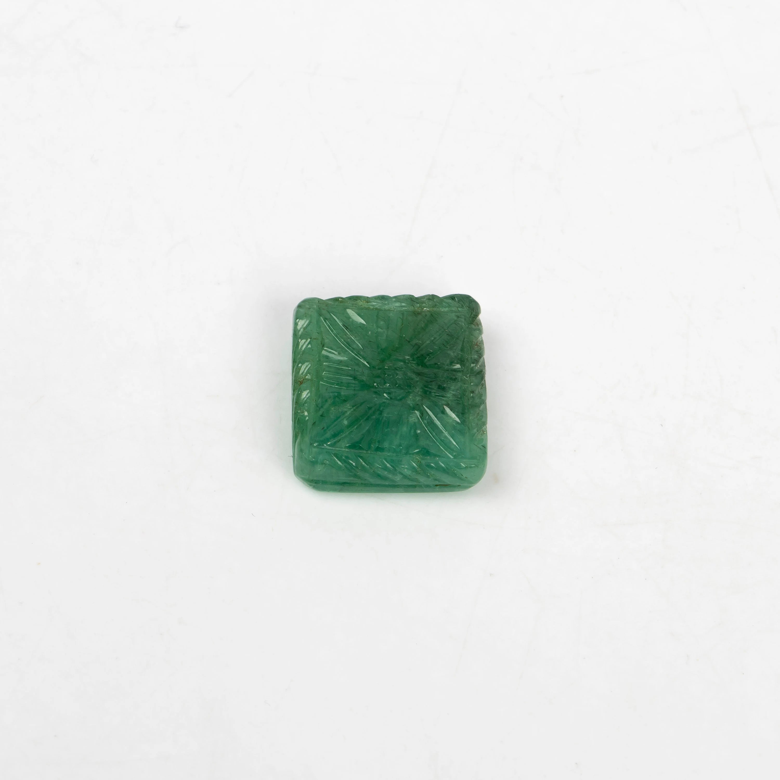 Natural Emerald Fancy Shape Gemstone, Emerald Fancy Carving Loose Gemstone, Emerald Jewelry Making Handmade Carving Gemstone SKU 2281
