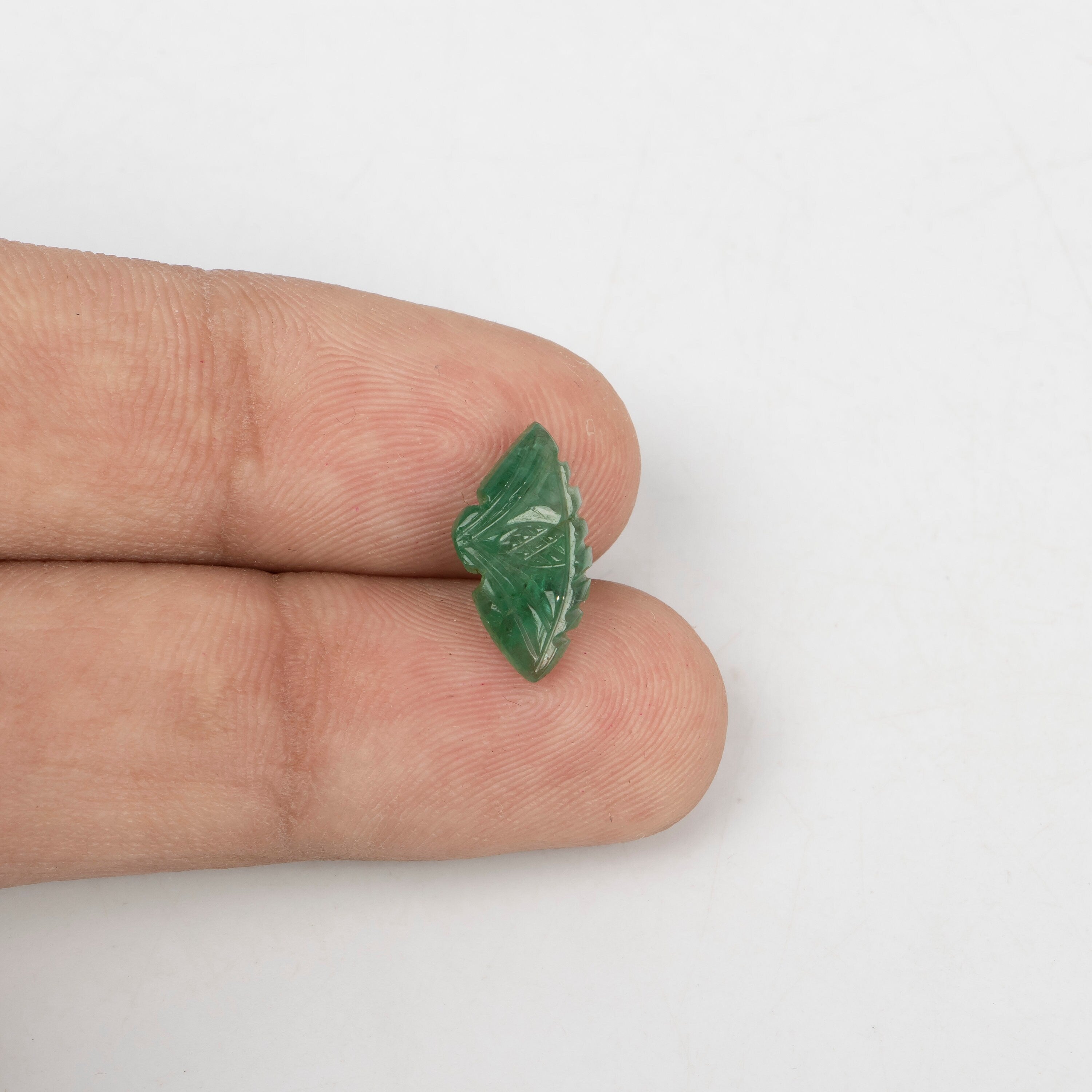 Natural Emerald Fancy Shape Gemstone, Emerald Fancy Carving Loose Gemstone, Emerald Jewelry Making Handmade Carving Gemstone