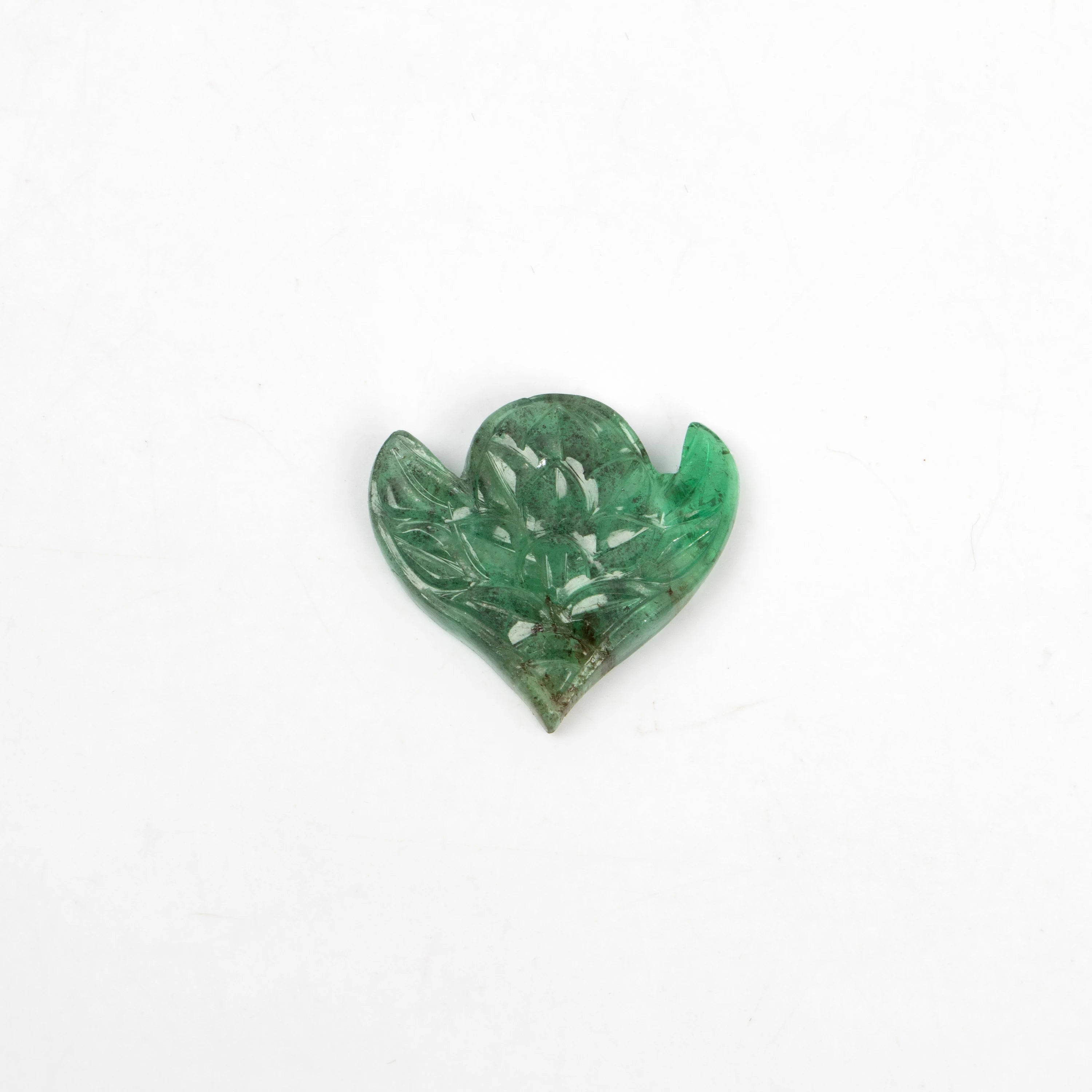 Natural Emerald Fancy Shape Gemstone, Emerald Fancy Carving Loose Gemstone, Emerald Jewelry Making Handmade Carving Gemstone