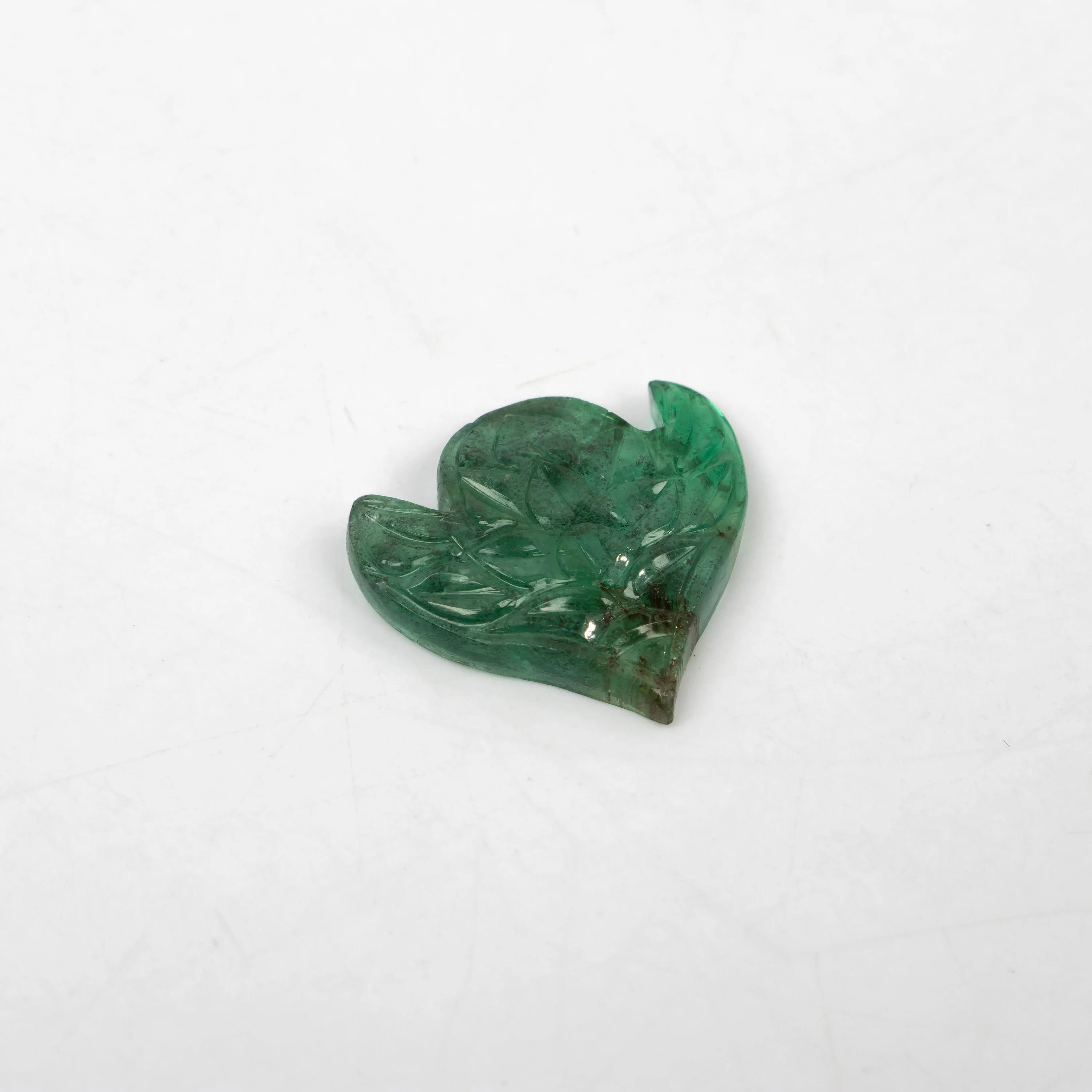 Natural Emerald Fancy Shape Gemstone, Emerald Fancy Carving Loose Gemstone, Emerald Jewelry Making Handmade Carving Gemstone