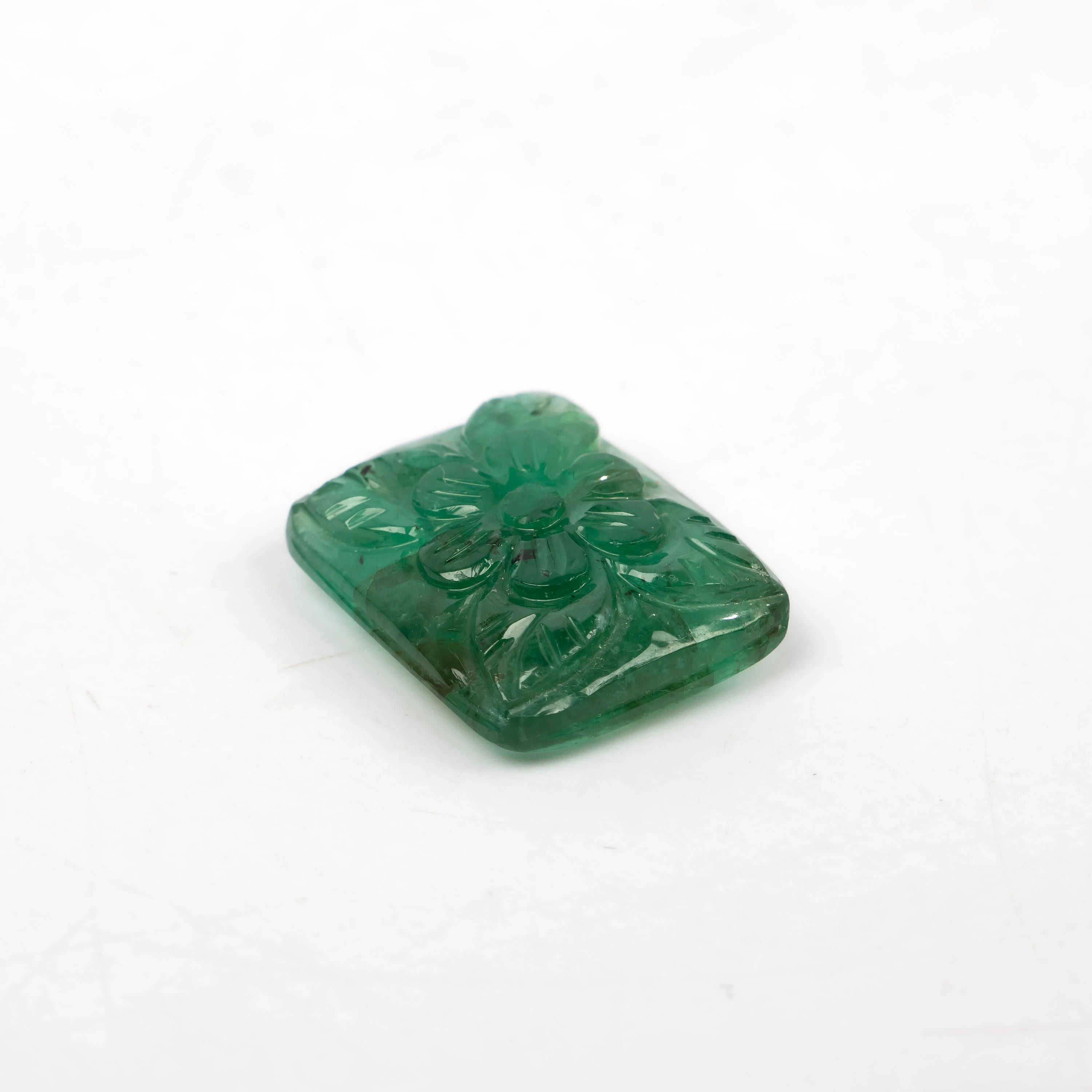 Natural Emerald Fancy Shape Gemstone, Emerald Fancy Carving Loose Gemstone, Emerald Jewelry Making Handmade Carving Gemstone