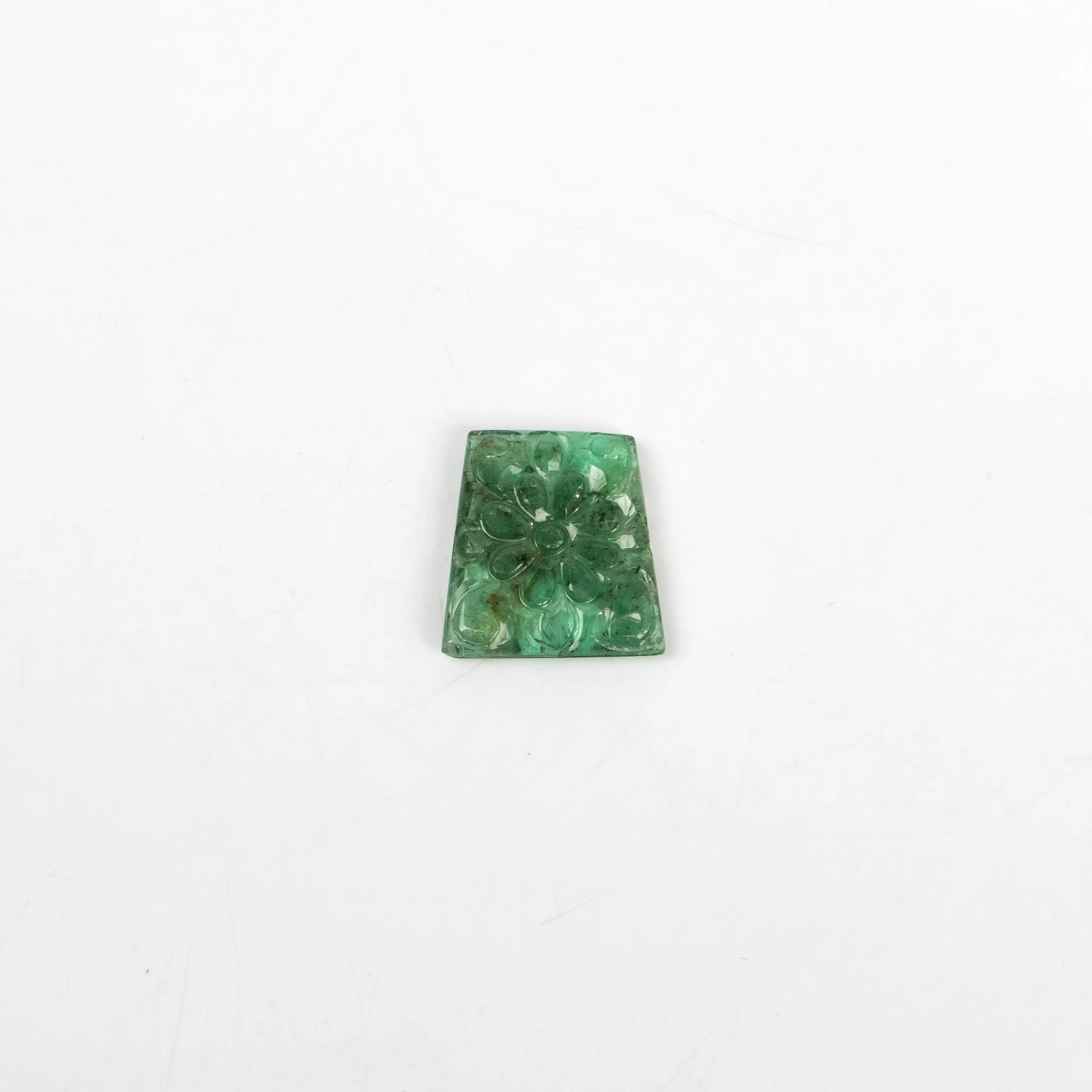 Natural Emerald Fancy Shape Gemstone, Emerald Fancy Carving Loose Gemstone, Emerald Jewelry Making Handmade Carving Gemstone