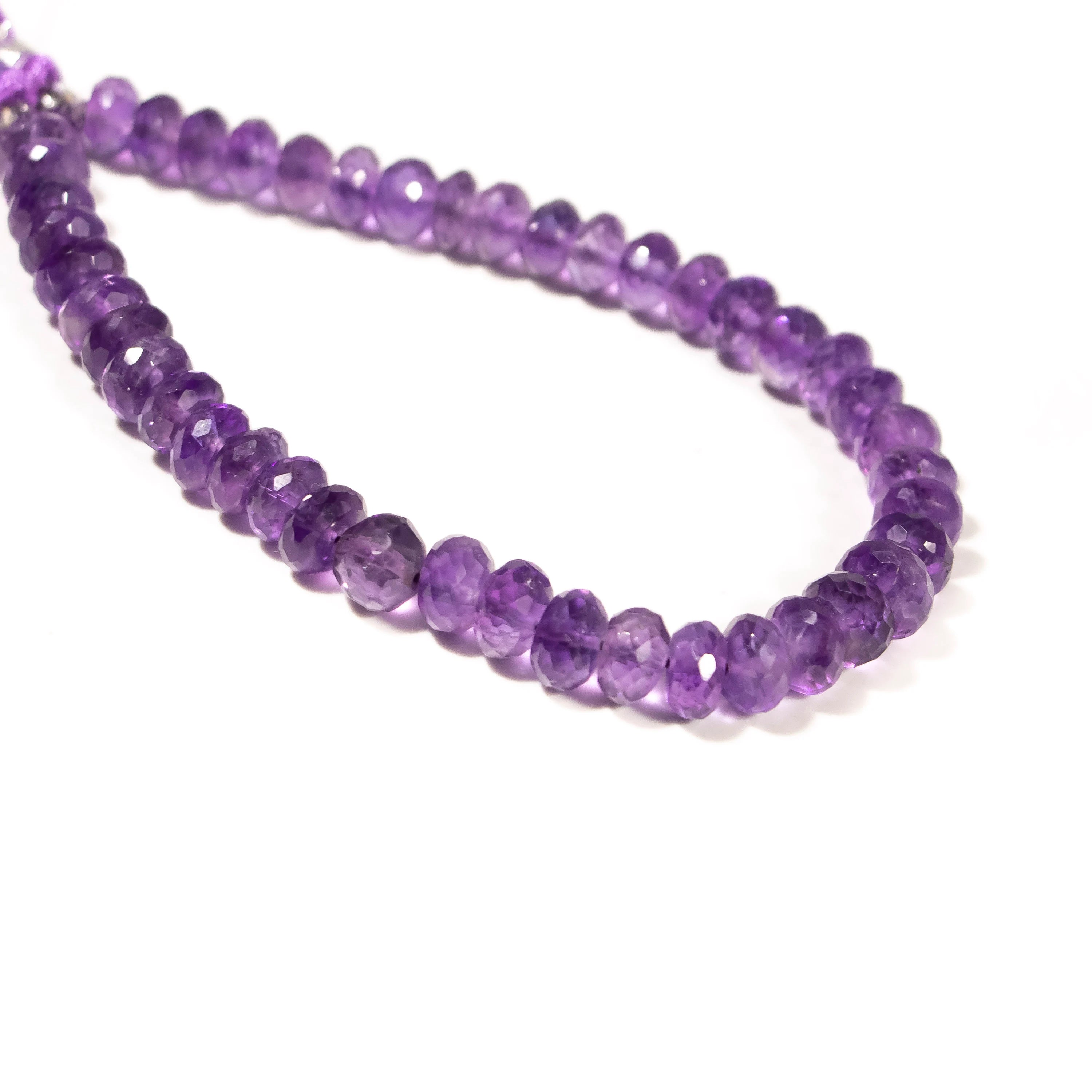 AA Quality Pink Amethyst Faceted Rondelle Beads, Natural Amethyst Gemstone, Unique Beads Supplier, SKU2328