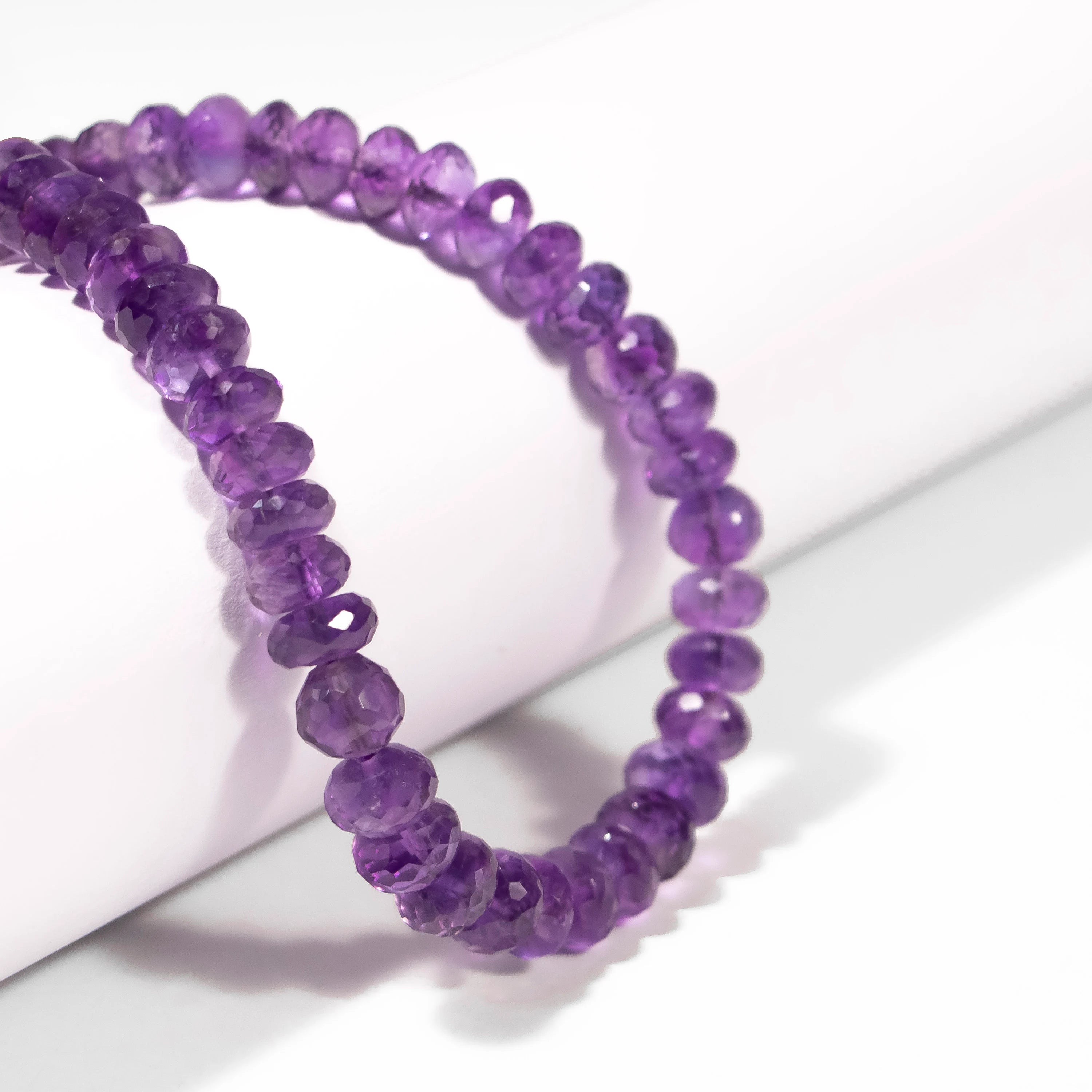 AA Quality Pink Amethyst Faceted Rondelle Beads, Natural Amethyst Gemstone, Unique Beads Supplier, SKU2328