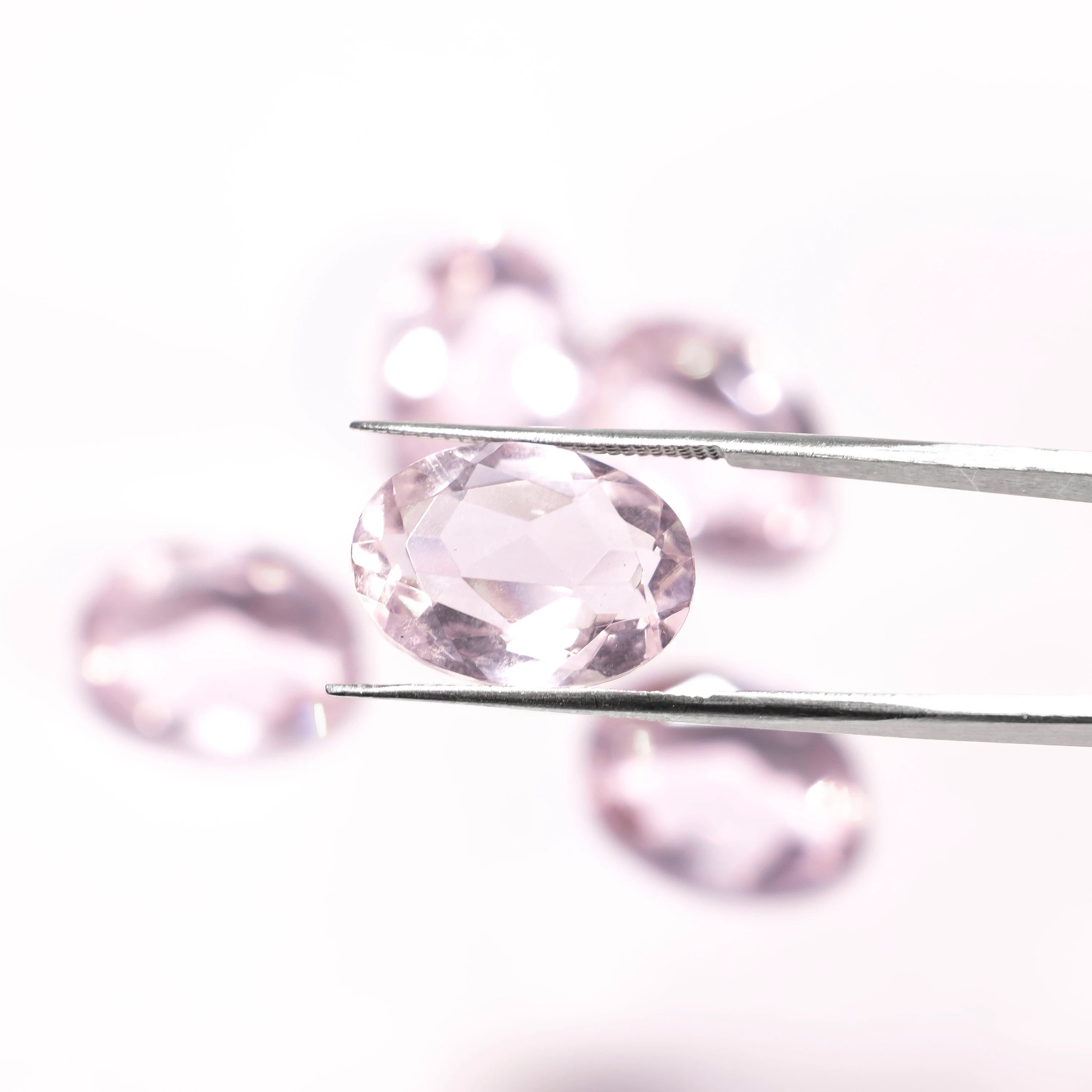 5 Pieces Lot Rose Quartz Faceted Oval Shape Calibrated Cabochon, 13x18 mm Ring Oval Gemstone, SKU2365
