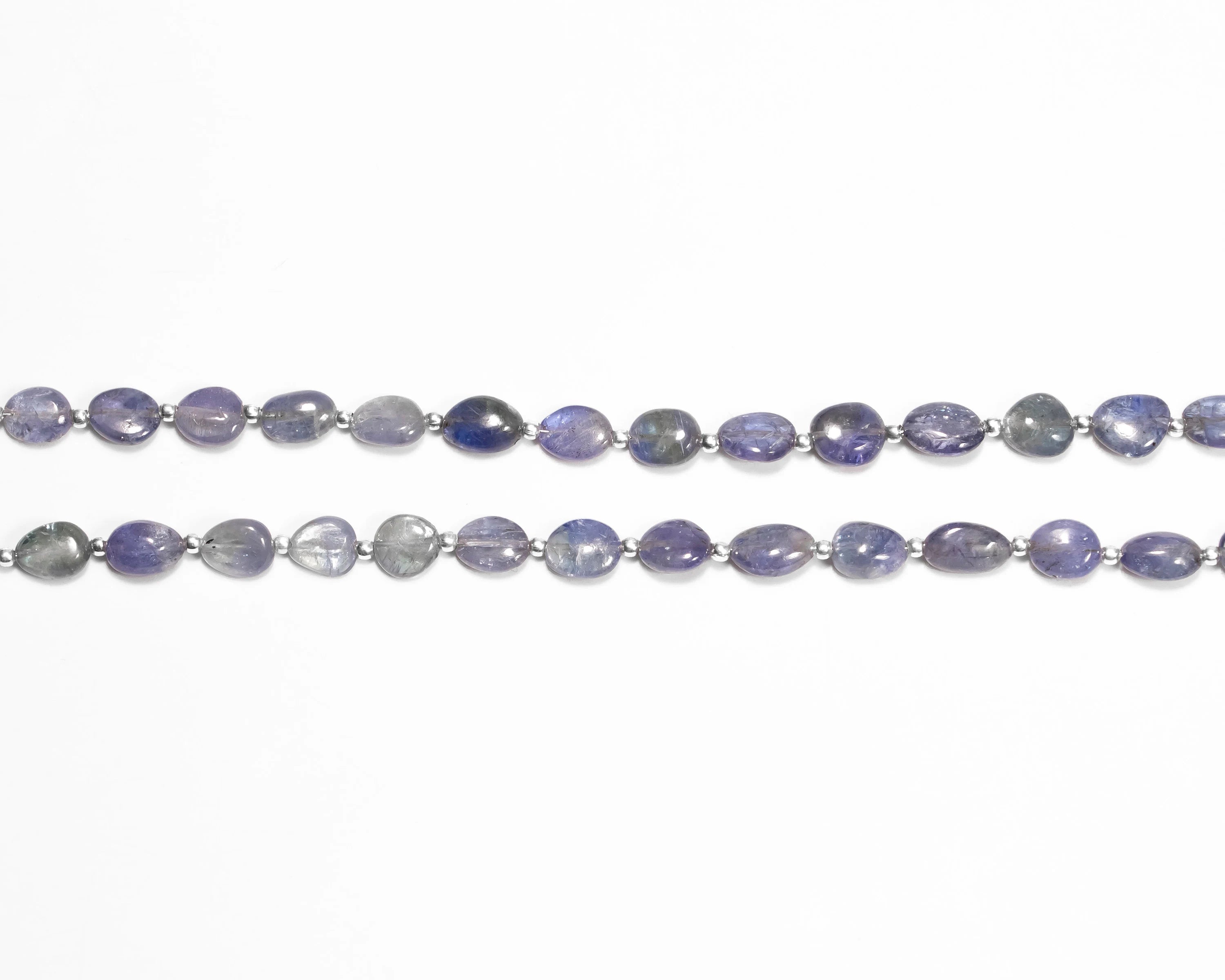 Natural Bi Color Tanzanite Smooth Oval Gemstone Beads, Handmade Beaded Jewelry Maker, SKU2314
