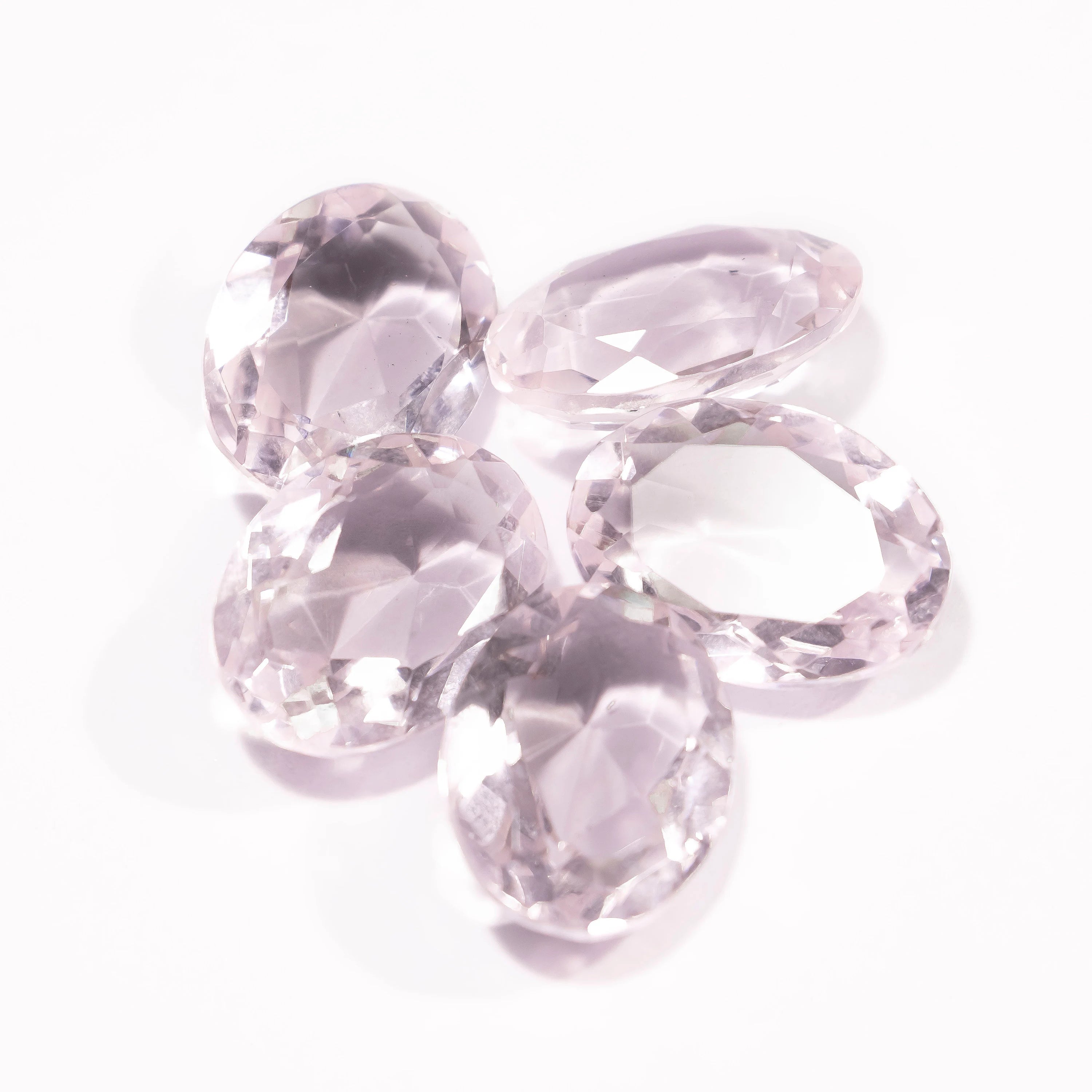 5 Pieces Lot Rose Quartz Faceted Oval Shape Calibrated Cabochon, 13x18 mm Ring Oval Gemstone, SKU2365