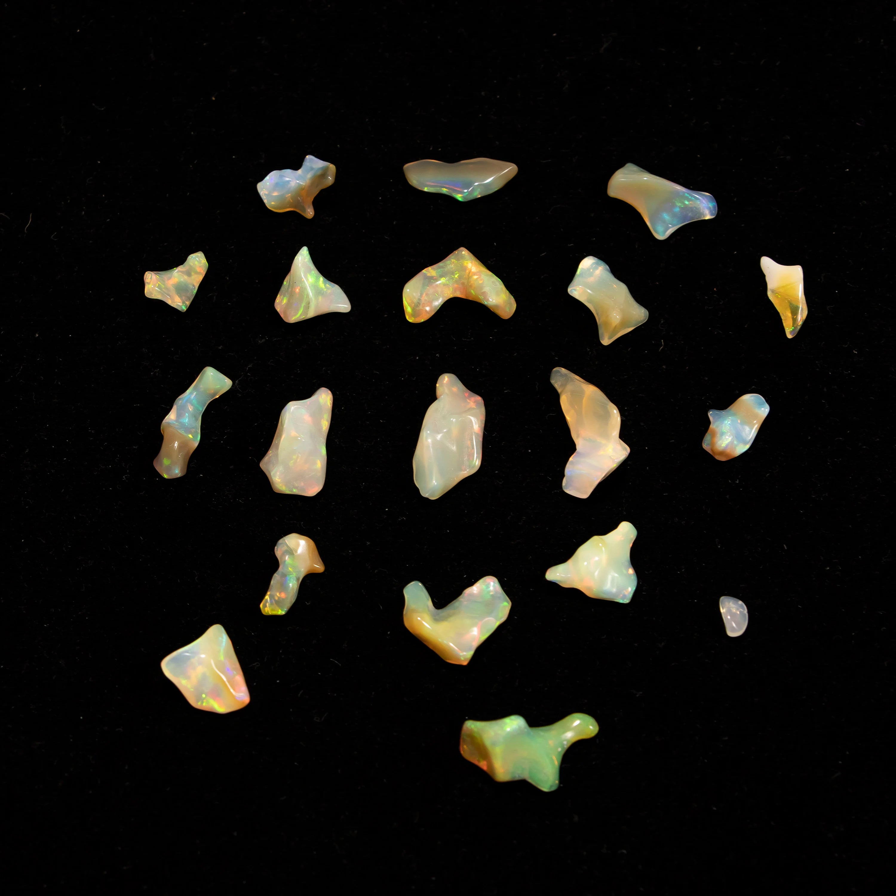Ethiopian Opal Smooth Unshaped Free Forms, 3.5x6 mm To 10x19 mm, SKU2339