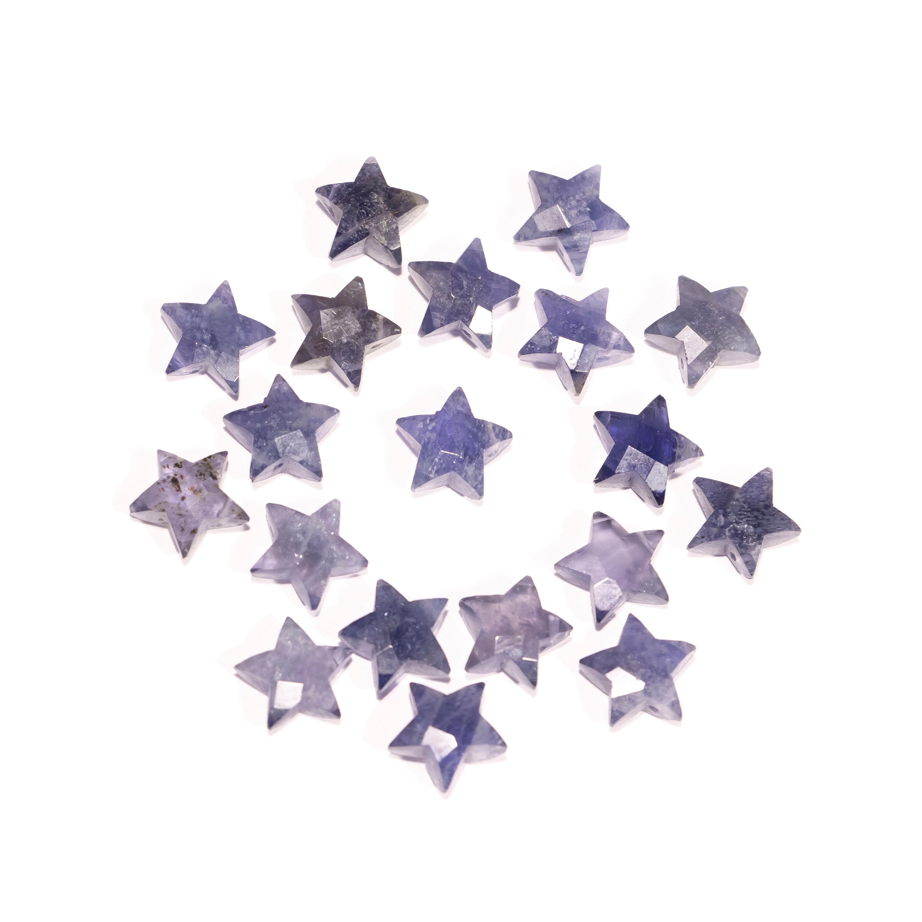 AA Quality Iolite Faceted Star Gemstone, Iolite Star stone, Iolite Faceted Stone, Iolite Jewelry Making Drilled Gemstone