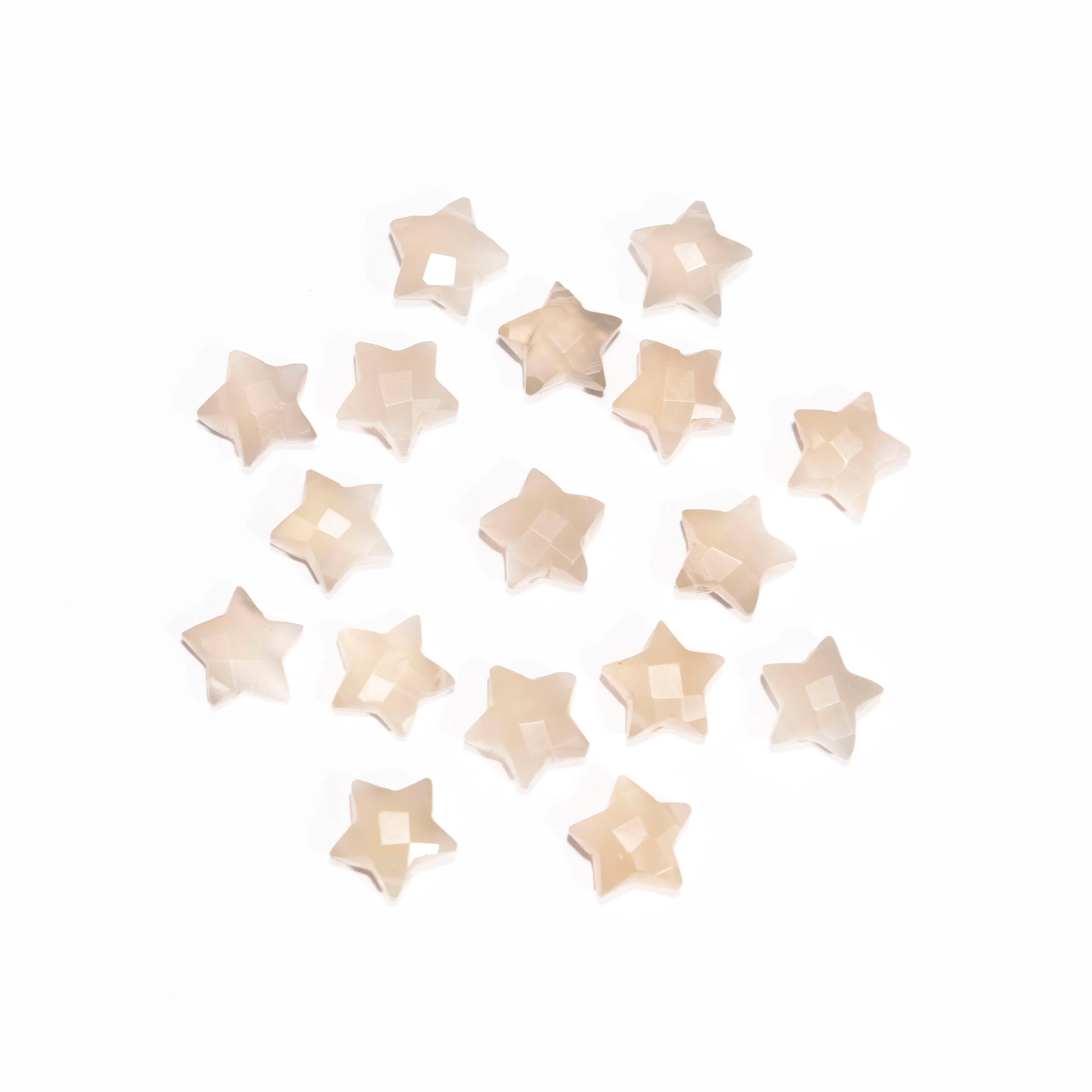 AA Quality Grey Moonstone Faceted Star Gemstone, Moonstone Star stone, SKU2391
