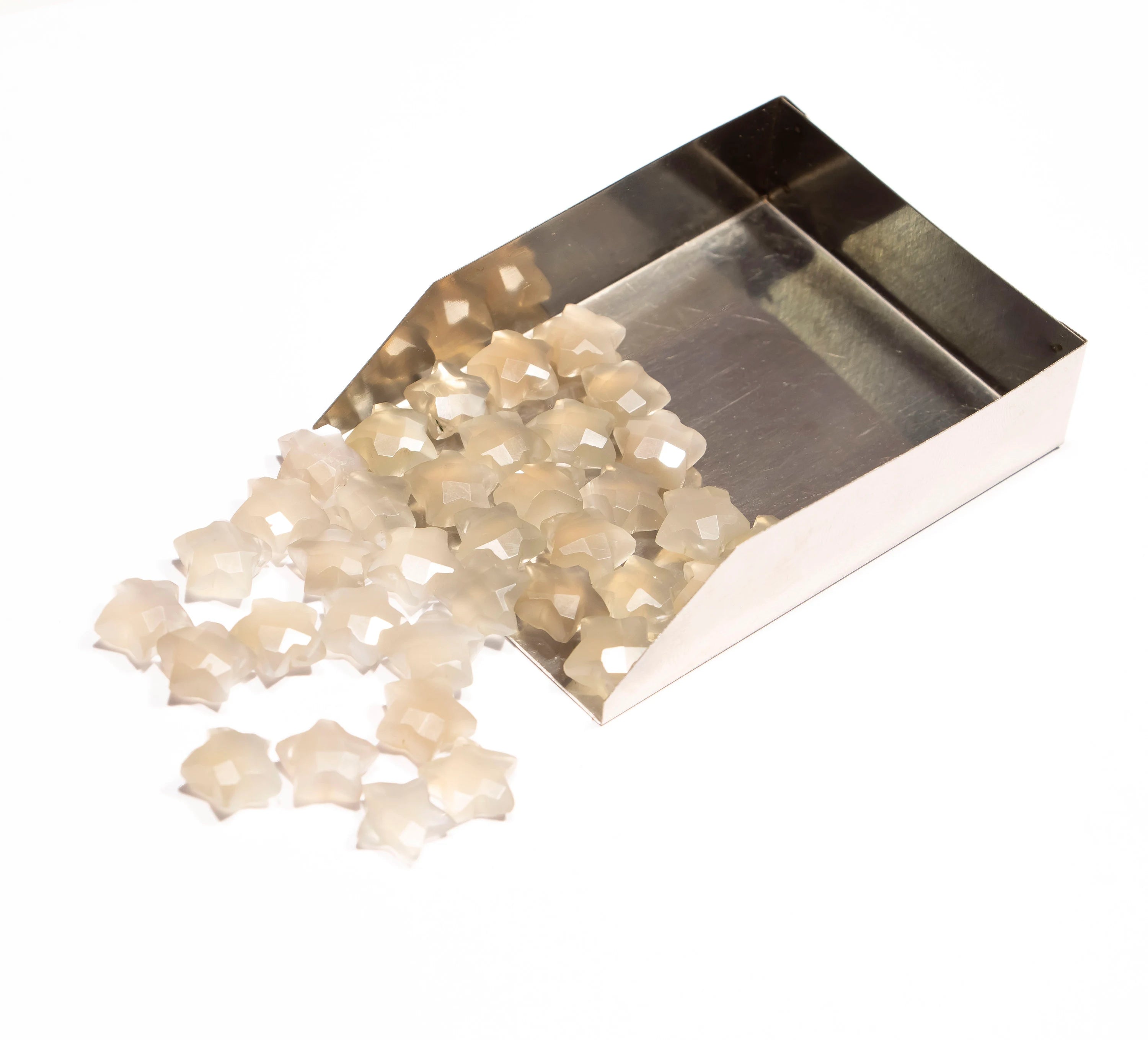 AA Quality Grey Moonstone Faceted Star Gemstone, Moonstone Star stone, SKU2391