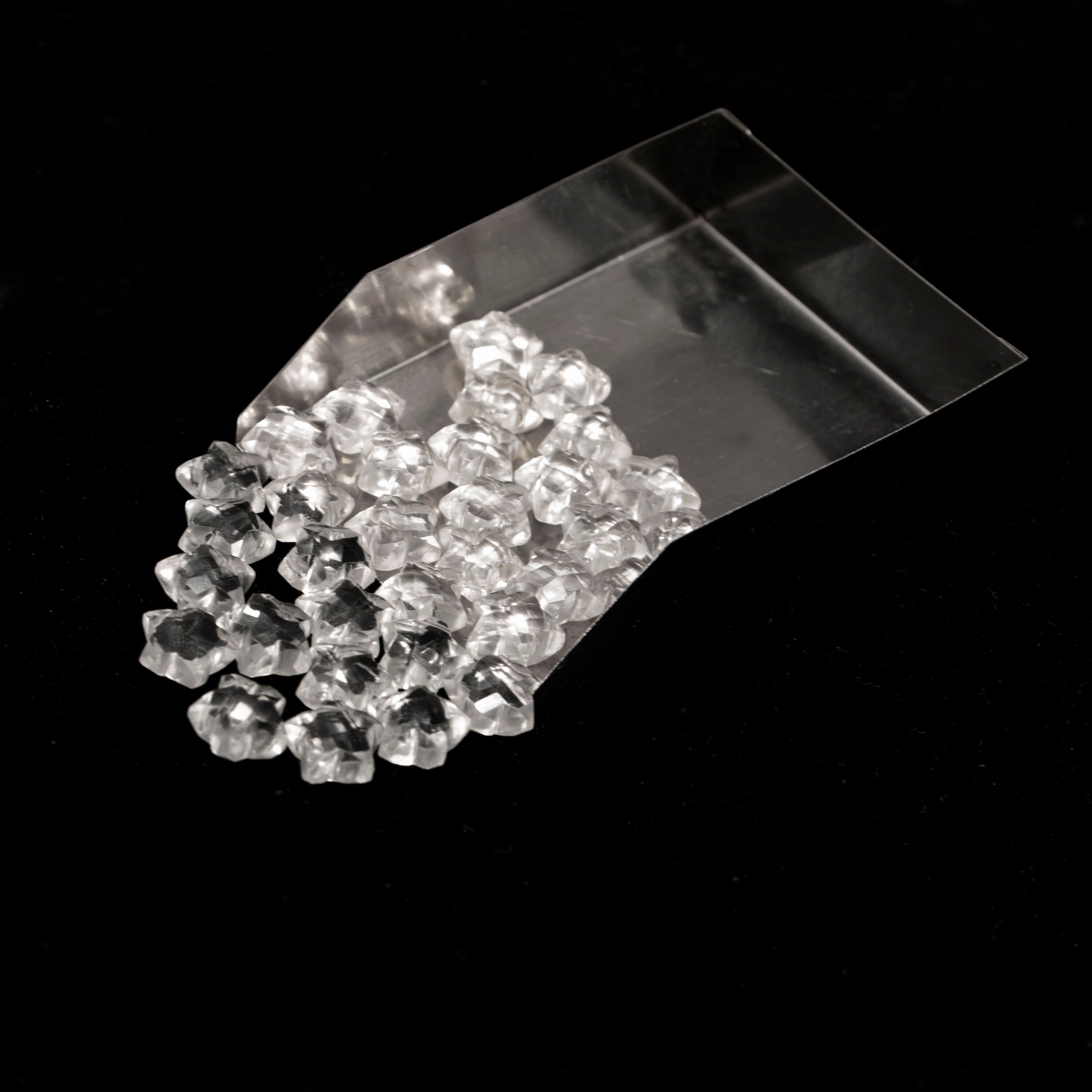 Healing Crystal Quartz Star, 9 to 10 mm Faceted Star Quartz Crystal Jewelry Making Gemstone, SKU2397