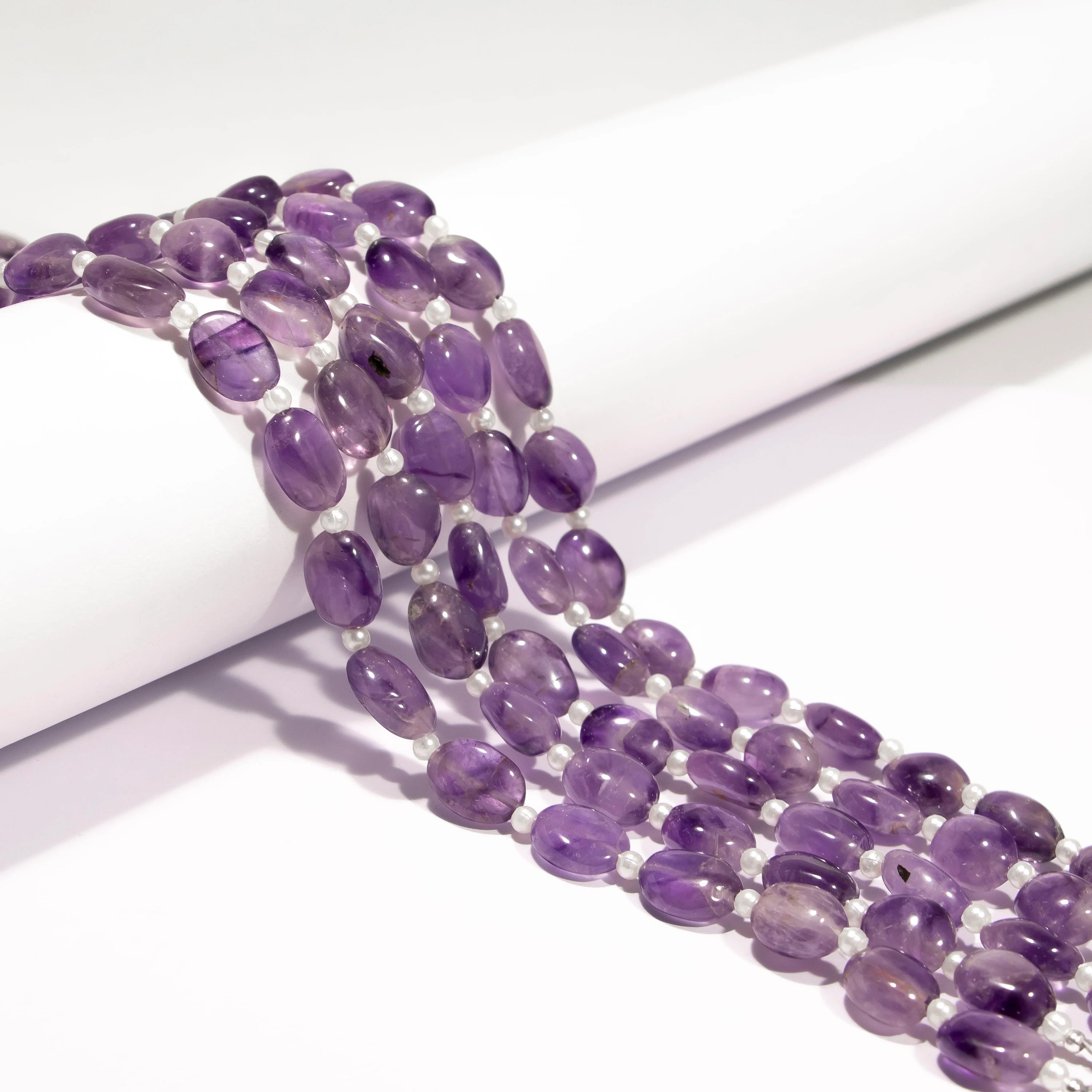 Amethyst Smooth Oval Beads Briolettes, Amethyst Smooth Beads, Amethyst Oval Shape Beads, Amethyst Jewelry Making Gemstone Beads
