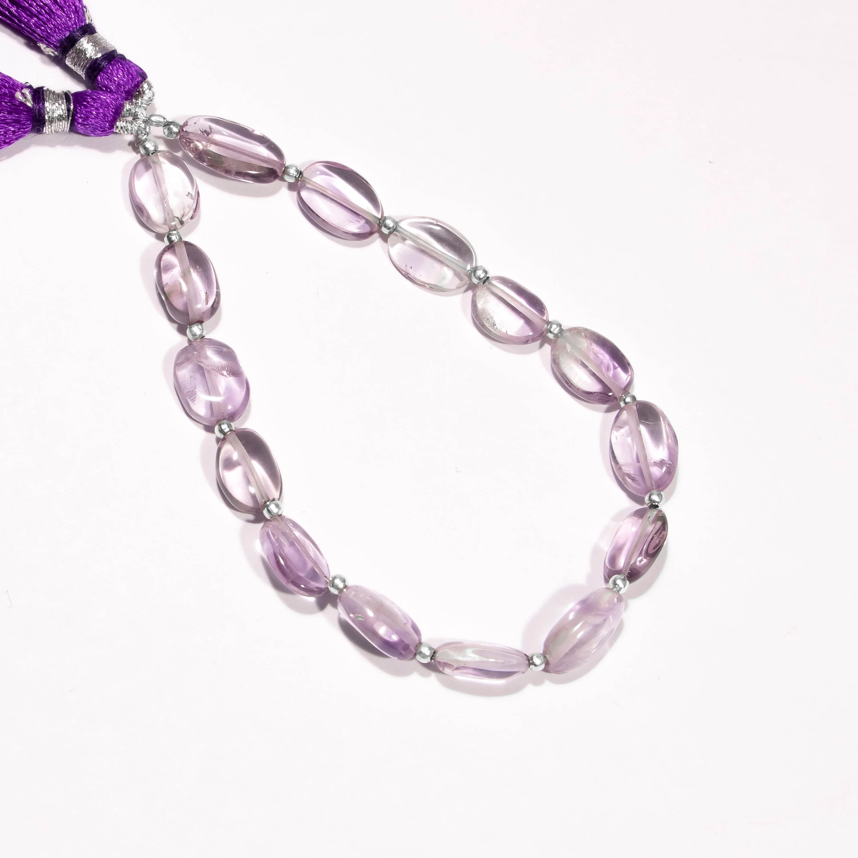 Amethyst Smooth Oval Beads Briolettes, Amethyst Smooth Beads, Amethyst Oval Beads, Jewelry Making Gemstone Briolettes