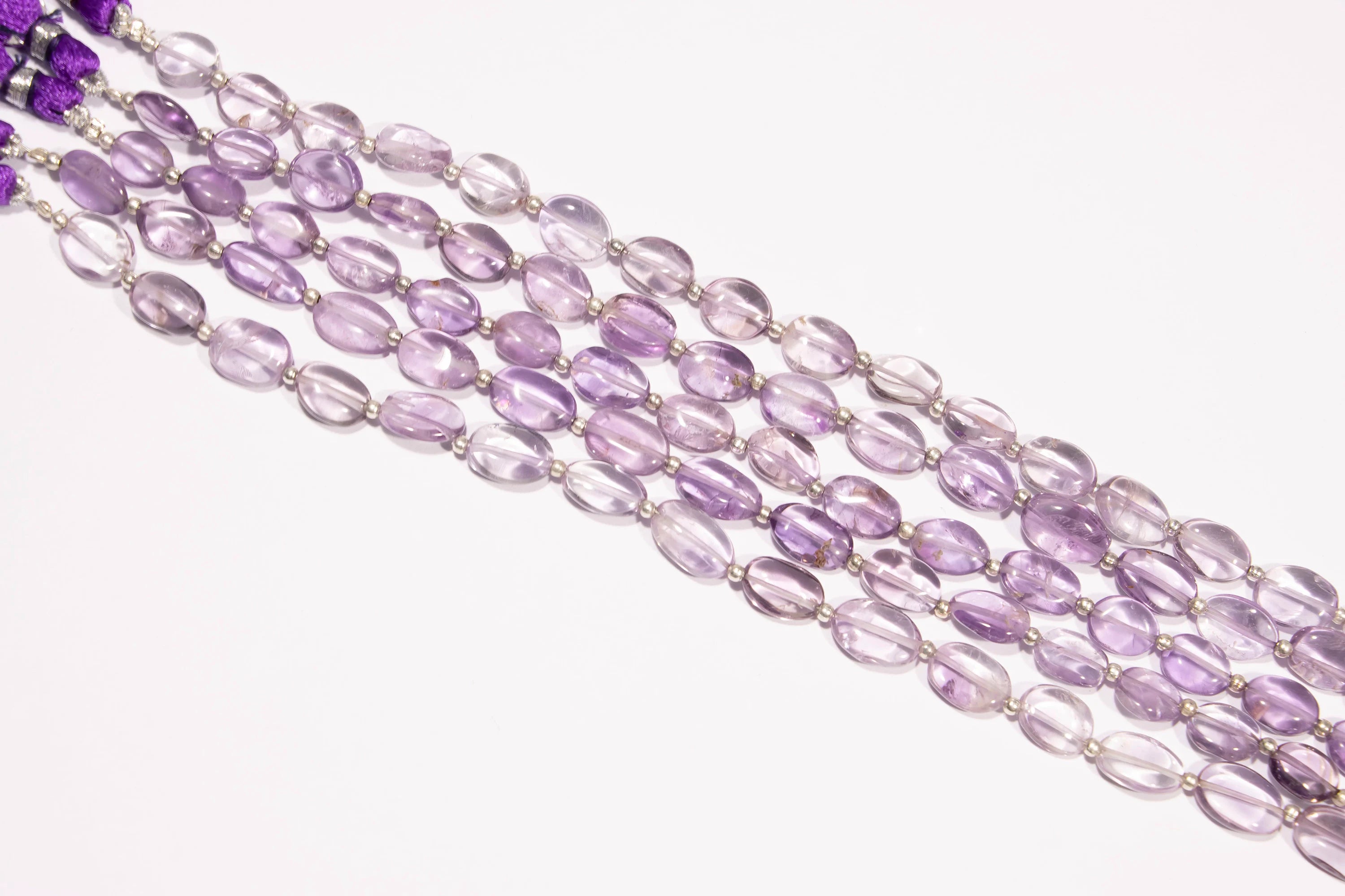 Amethyst Smooth Oval Beads Briolettes, Amethyst Smooth Beads, Amethyst Oval Beads, Jewelry Making Gemstone Briolettes