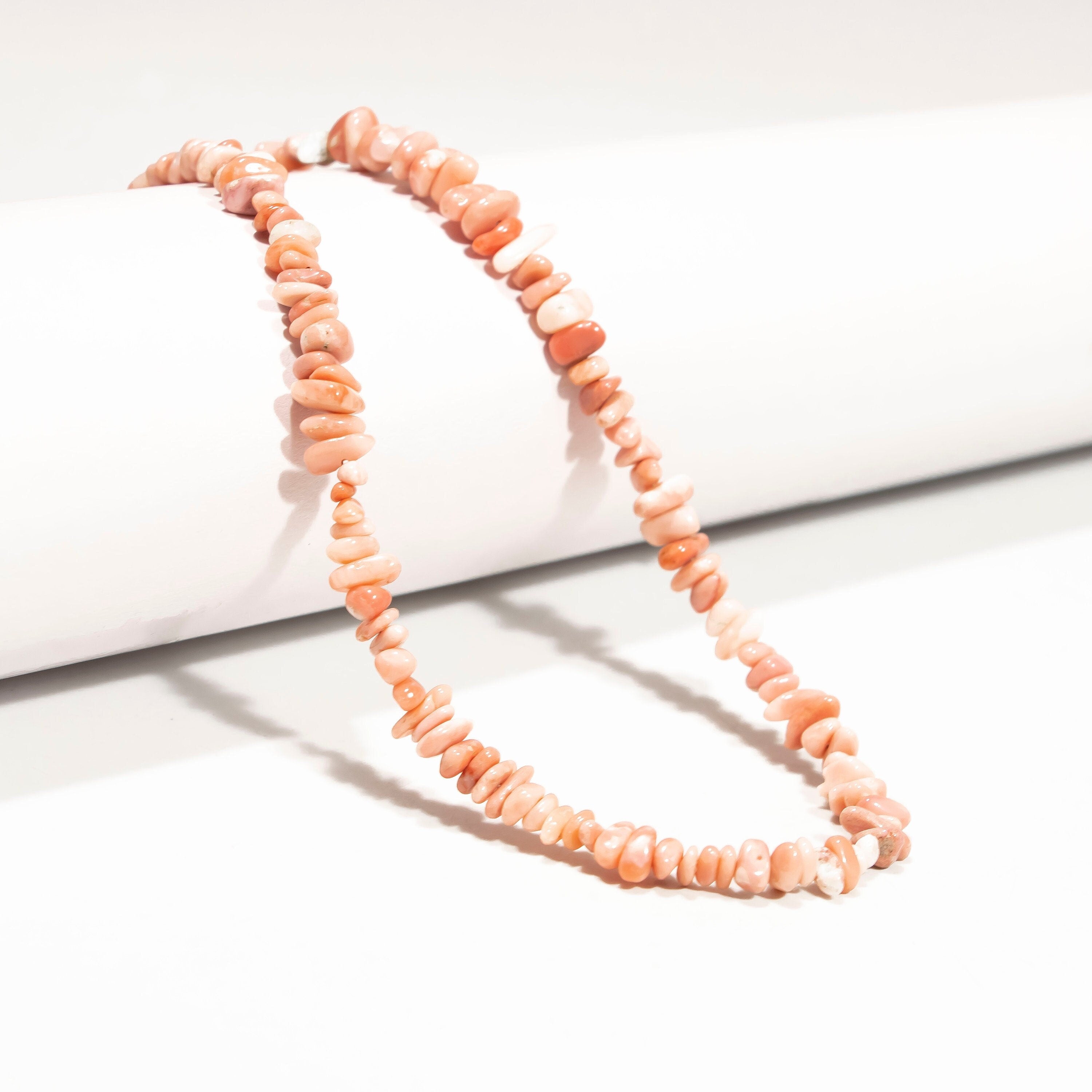 Peach Opal Smooth Uncut Chips Beads, Peach Opal Smooth Beads, Peach Opal Uncut Beads, Peach Opal Jewelry Making Beads, SKU2201
