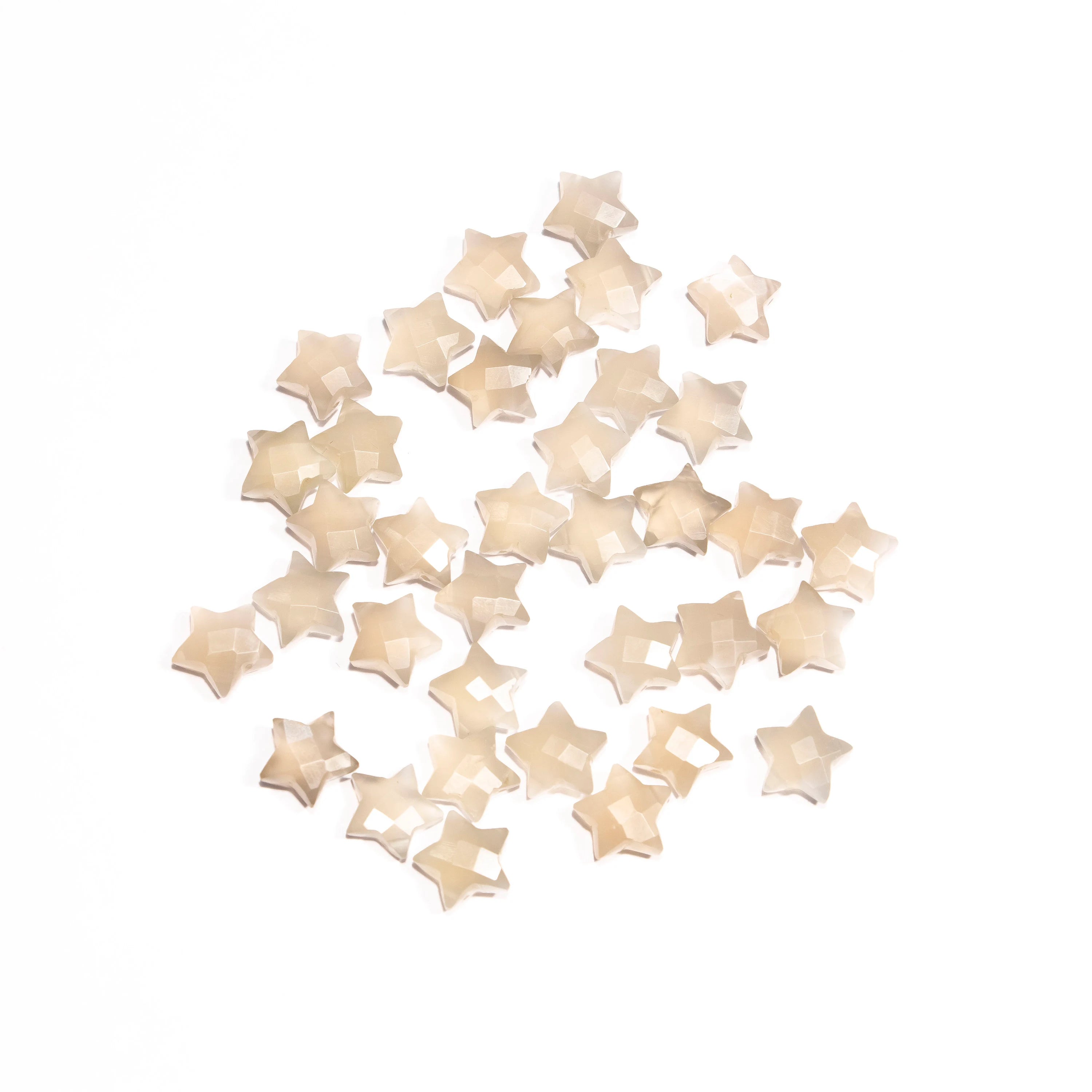 AA Quality Grey Moonstone Faceted Star Gemstone, Moonstone Star stone, SKU2391