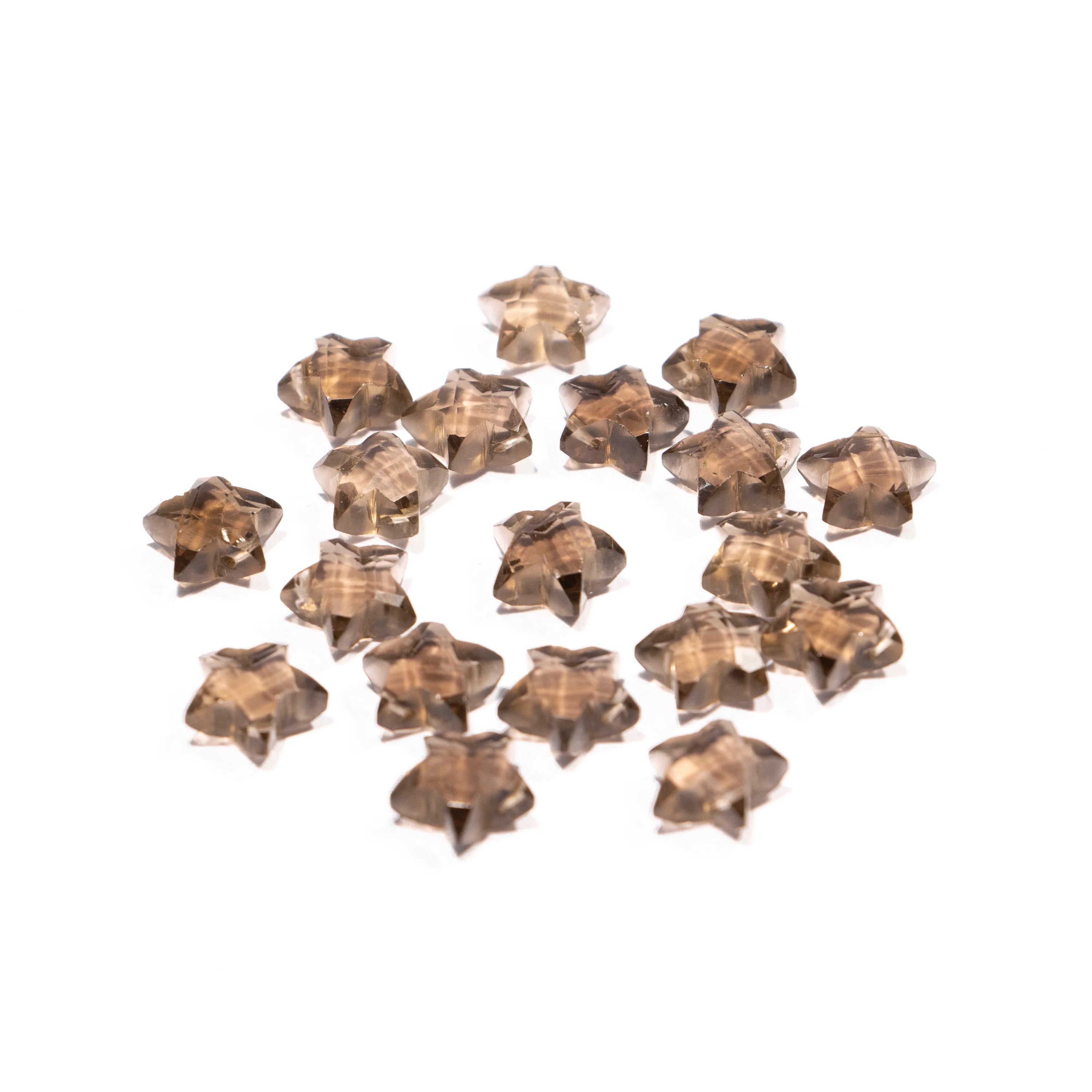AA Quality Smoky Quartz Faceted Star Gemstone, Jewelry Making Gemstone, SKU2396