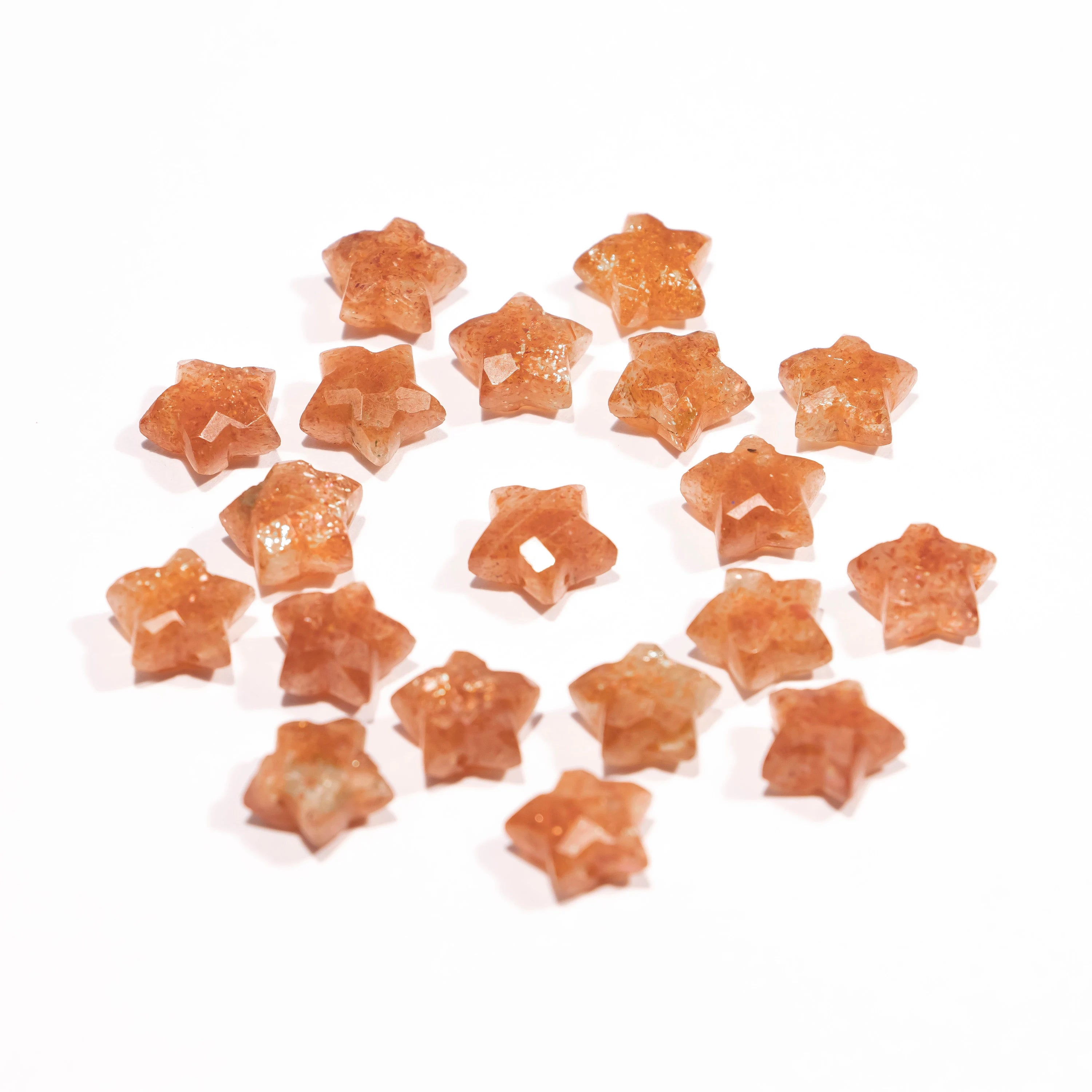 AA Quality Sunstone Faceted Star Gemstone, Sunstone Jewelry Making Gemstone, SKU2395