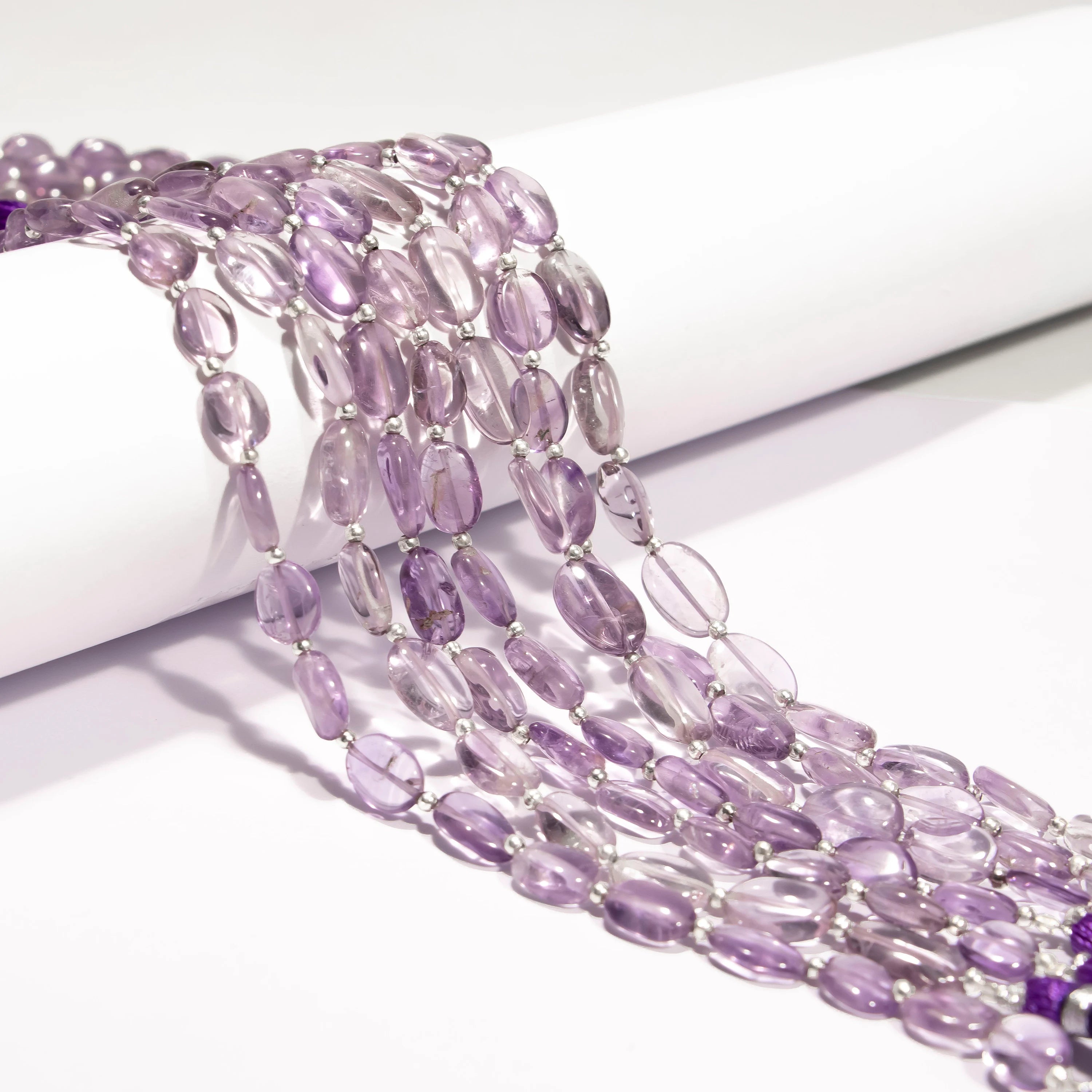 Amethyst Smooth Oval Beads Briolettes, Amethyst Smooth Beads, Amethyst Oval Beads, Jewelry Making Gemstone Briolettes