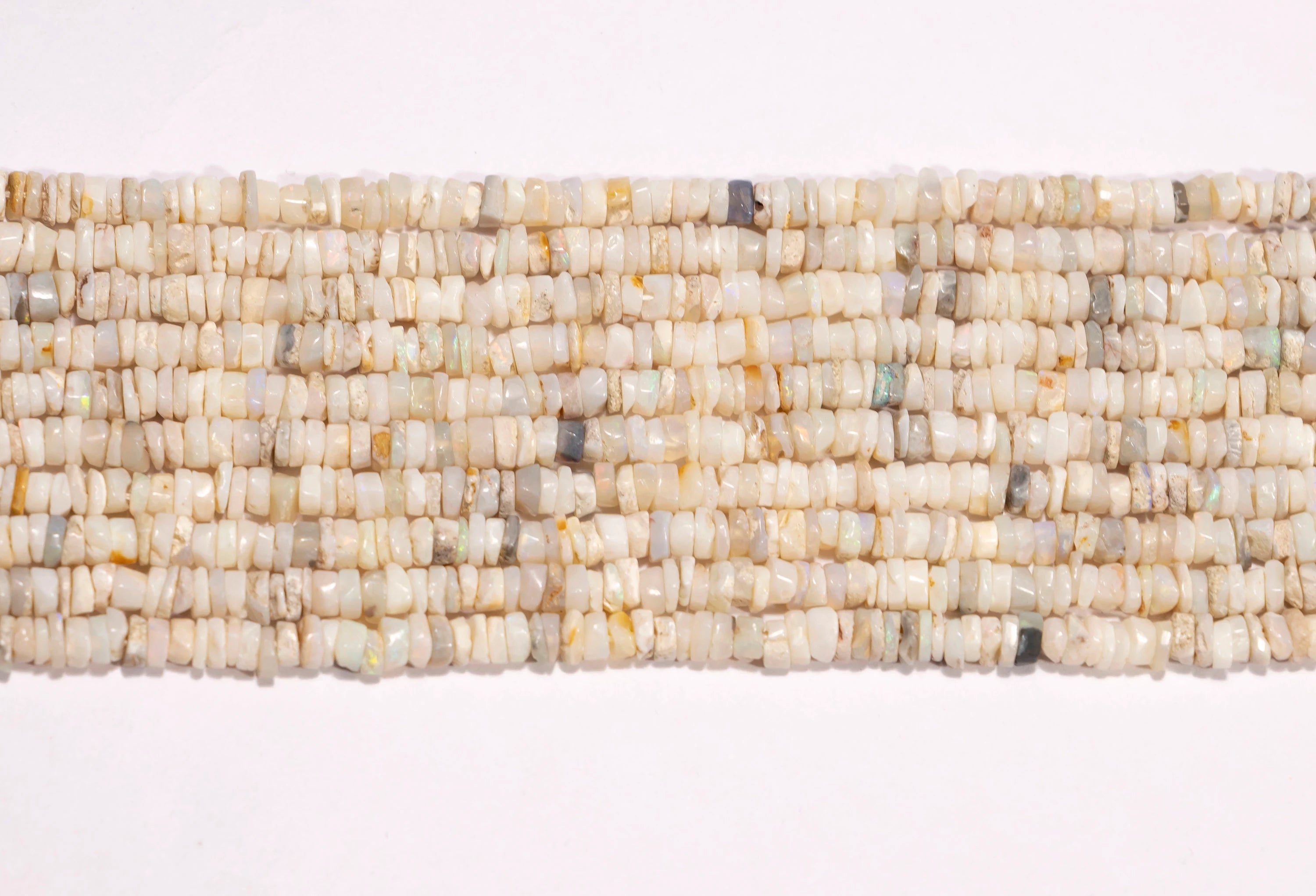 Australian Opal Beads Trio Heishi, Tyre, Wheel Cut, Stunning Opal, SKU2192