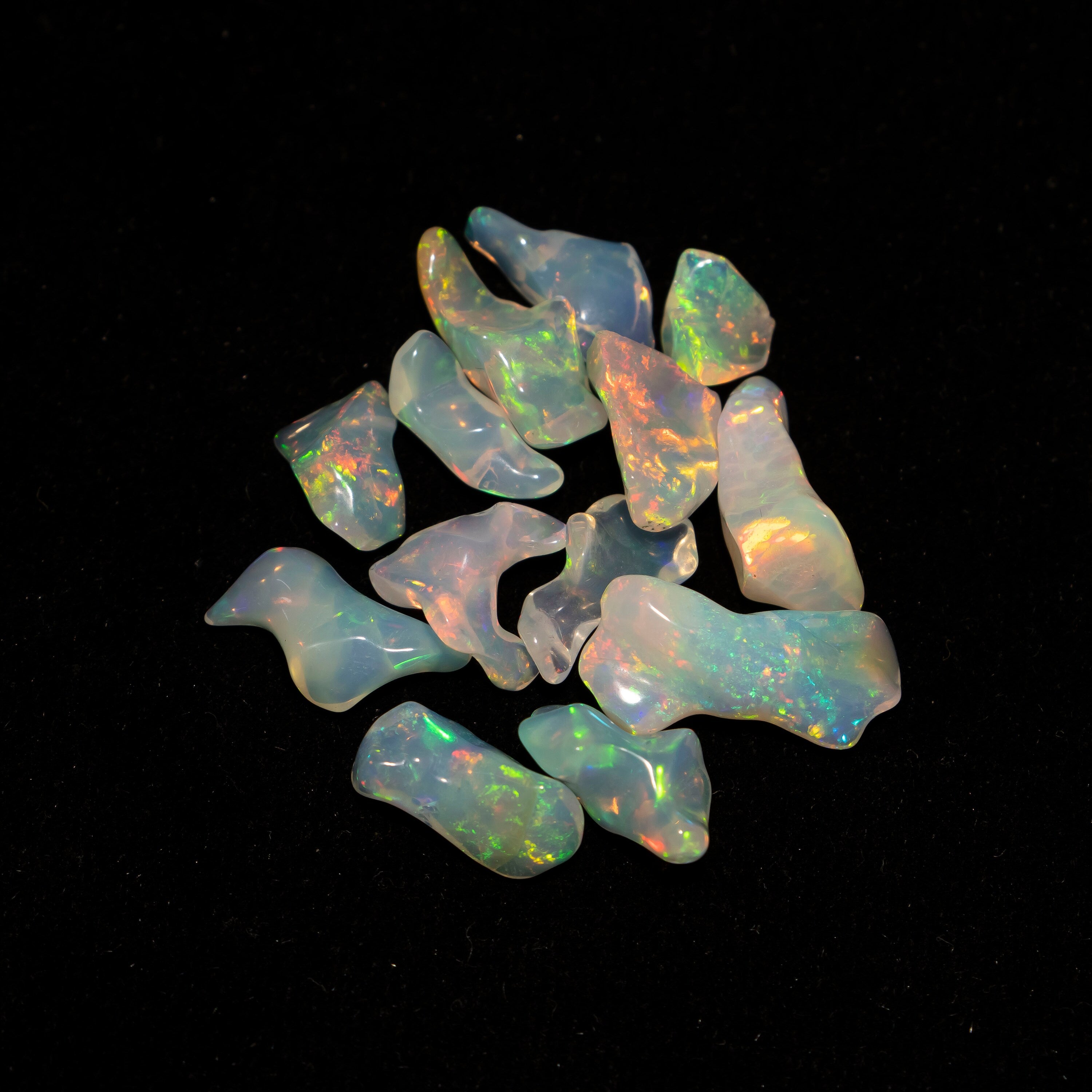 Ethiopian Opal Smooth Unshaped Free Forms, 7x8 mm to 9x15 mm, SKU2349